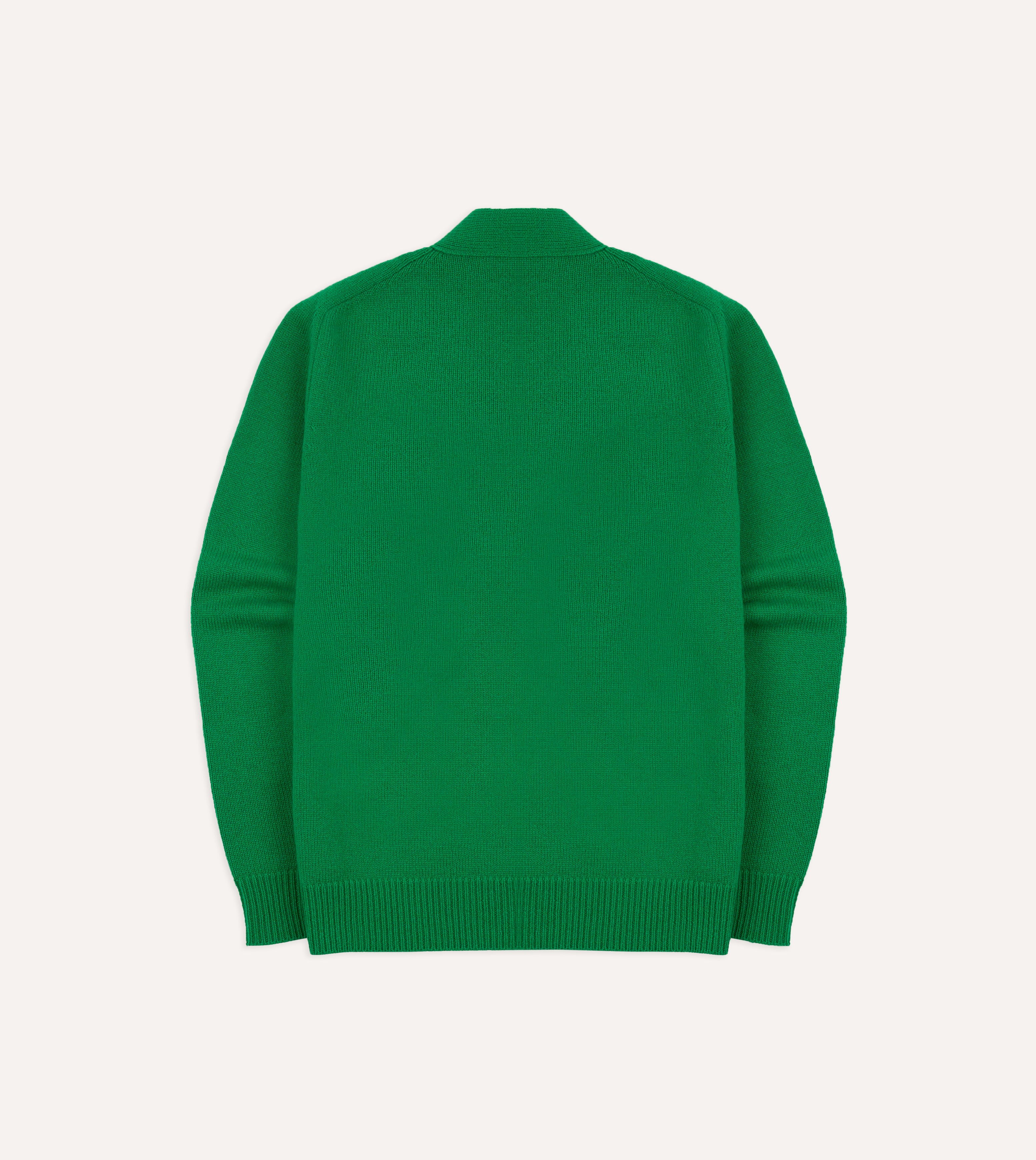 Green Lambswool 6 Button Cardigan