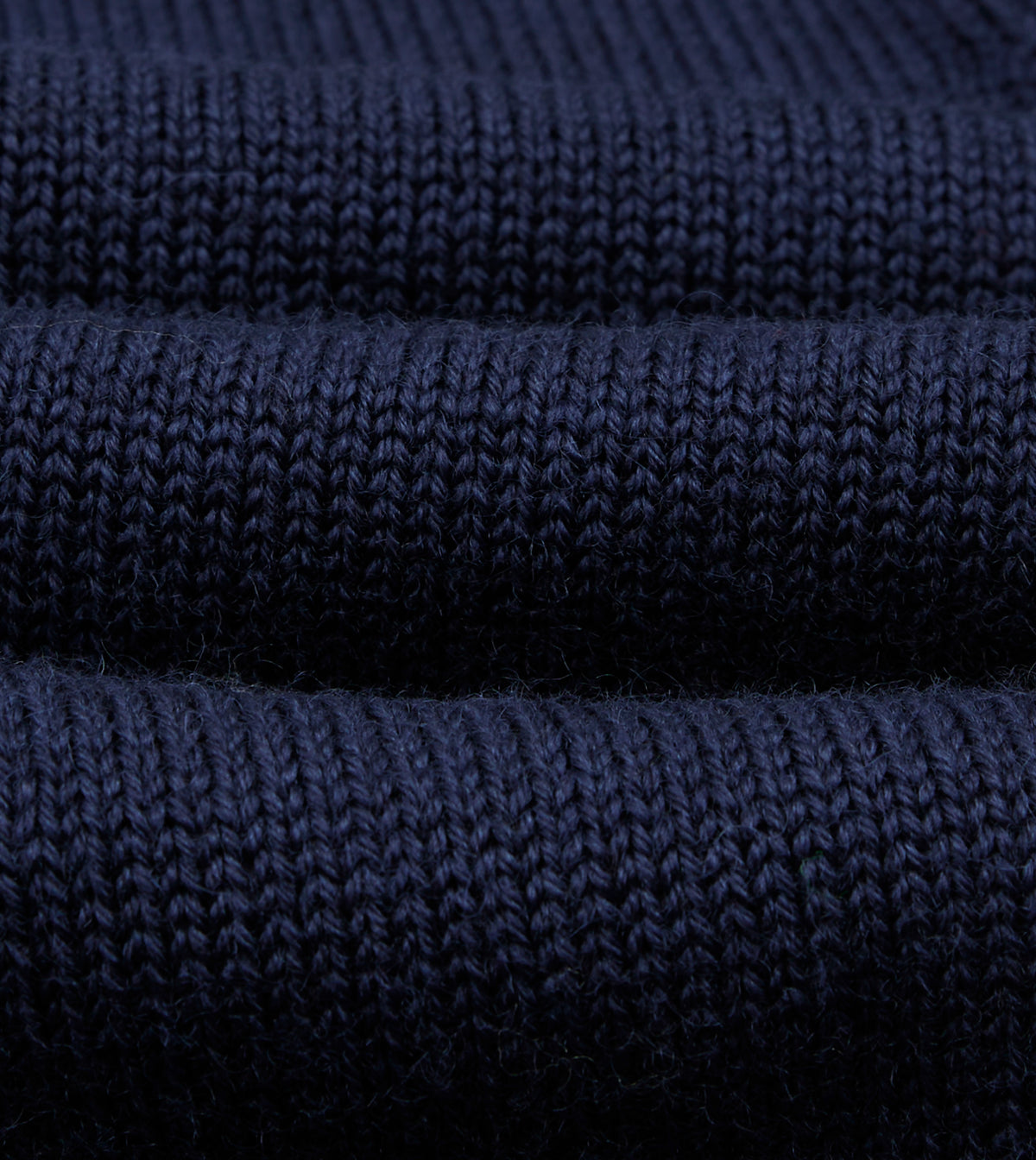 Navy Wool Zip-Through Cardigan
