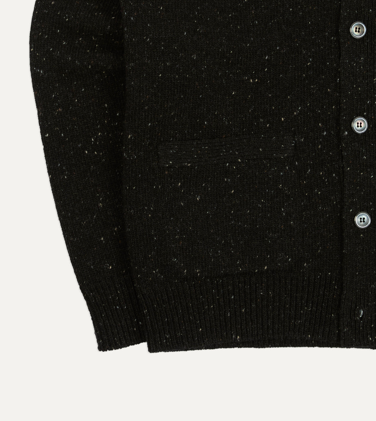 Dark Grey Donegal Button Cardigan