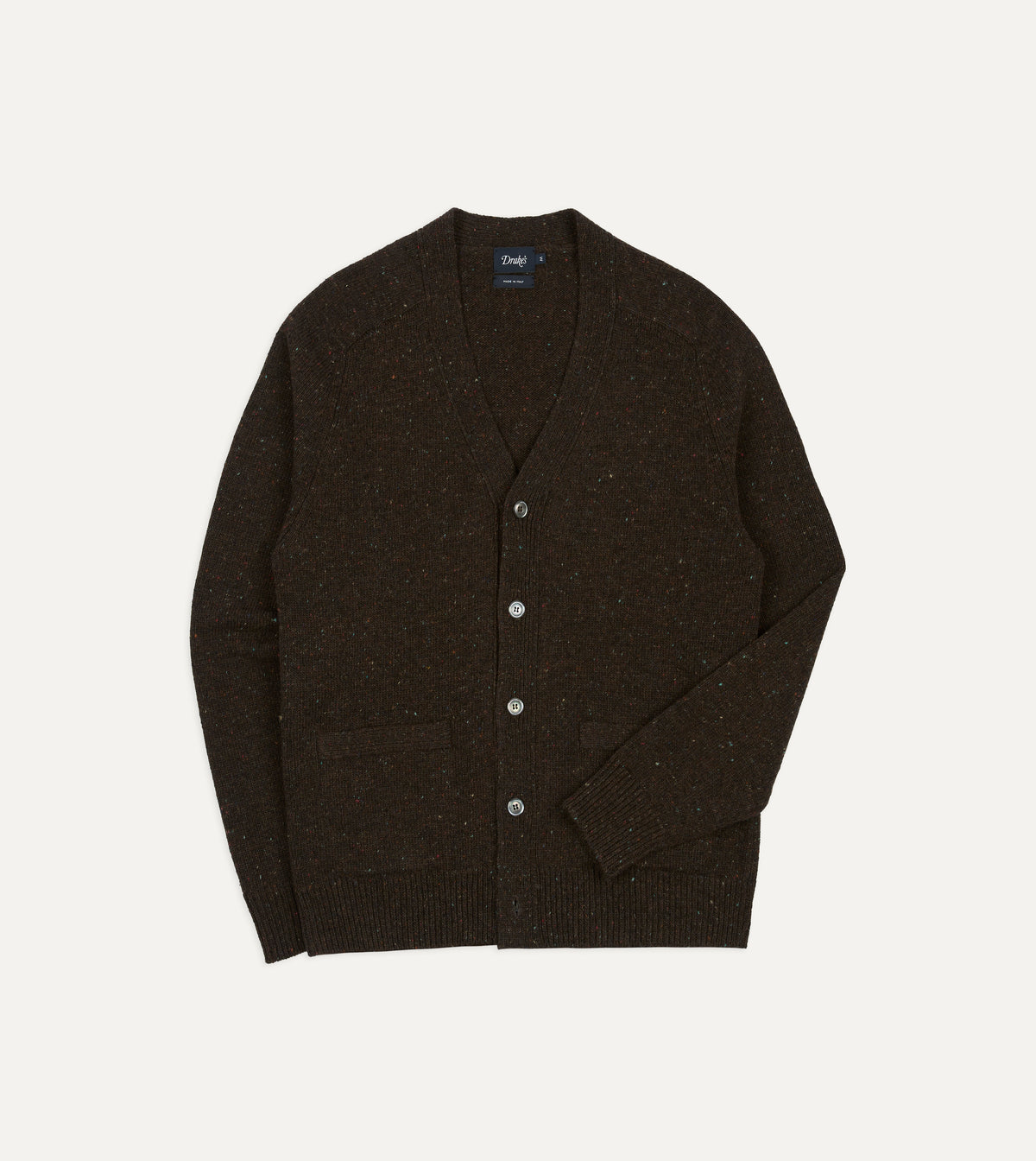 Brown Donegal Button Cardigan