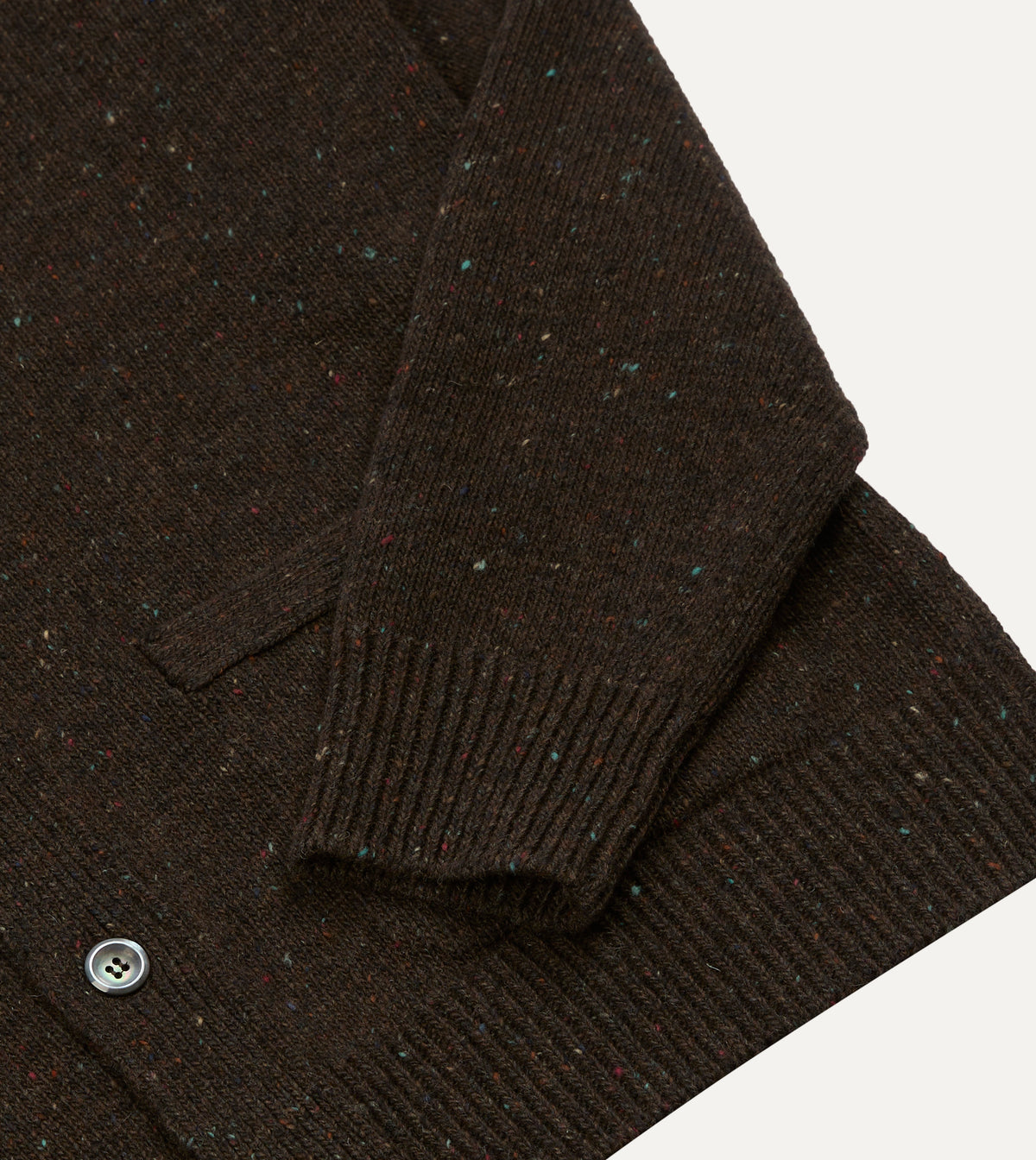 Brown Donegal Button Cardigan