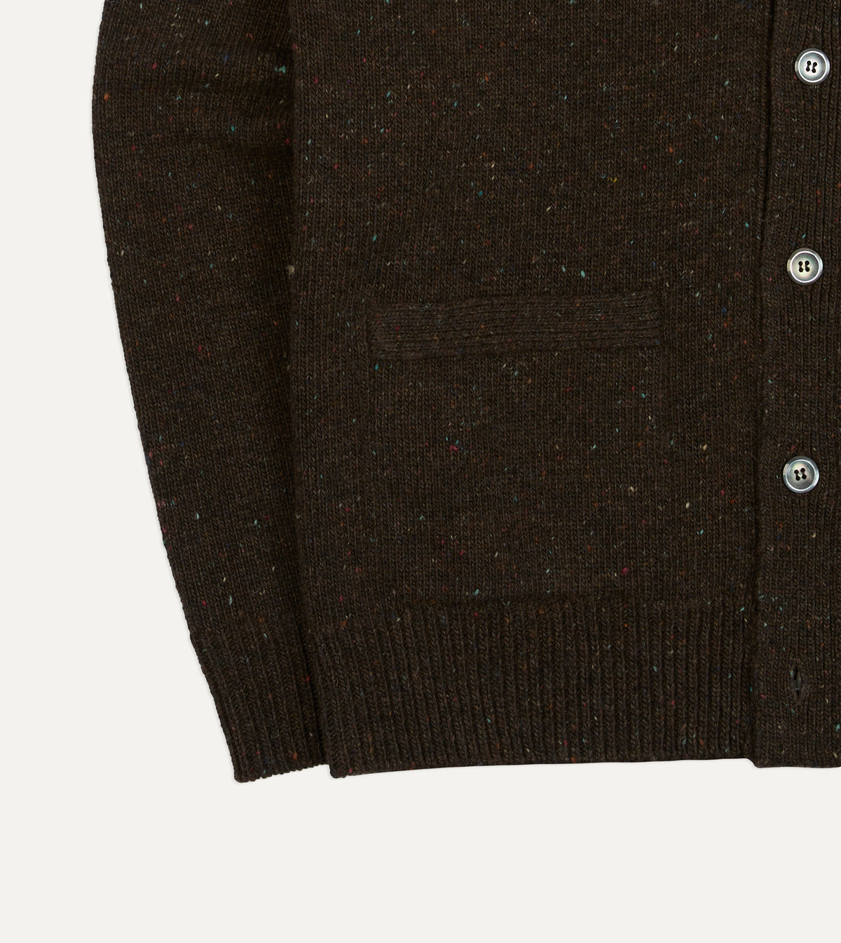 Brown Donegal Button Cardigan