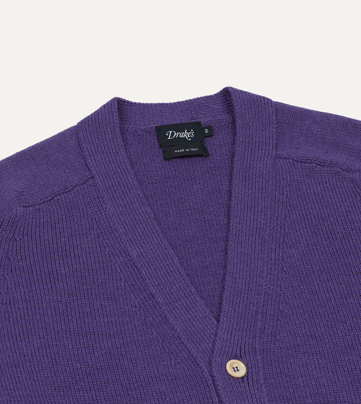Purple Wool-Alpaca 6 Button Cardigan