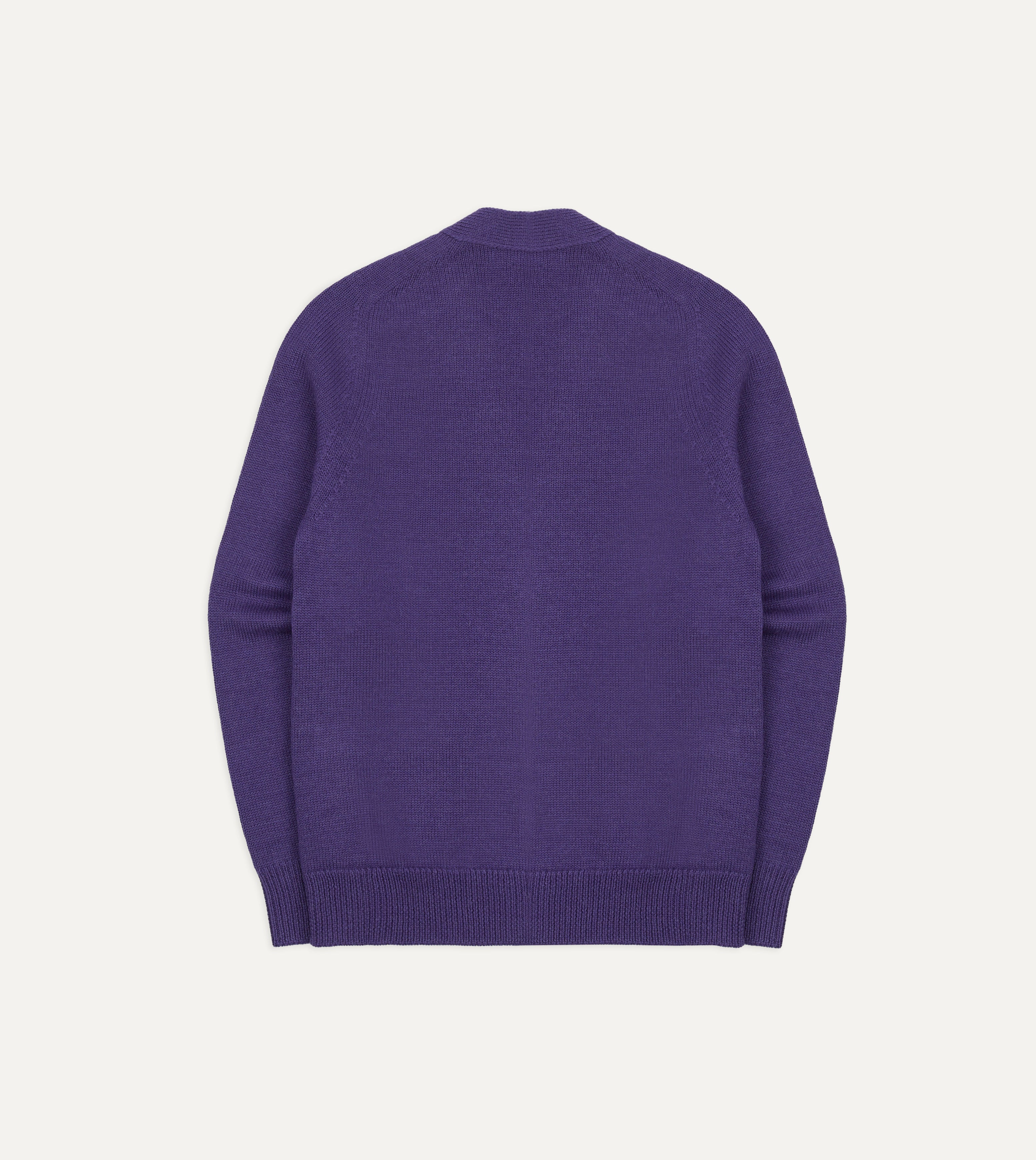 Purple Wool-Alpaca 6 Button Cardigan