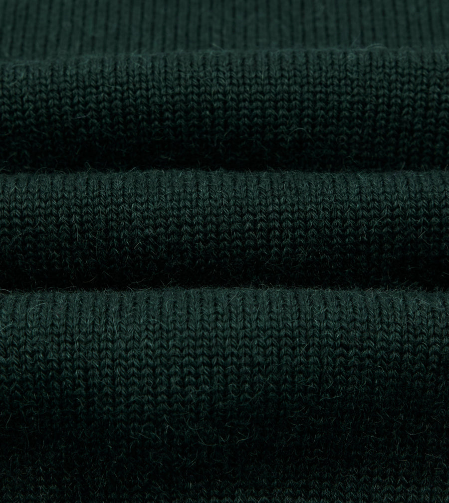 Green Wool-Alpaca 6 Button Cardigan