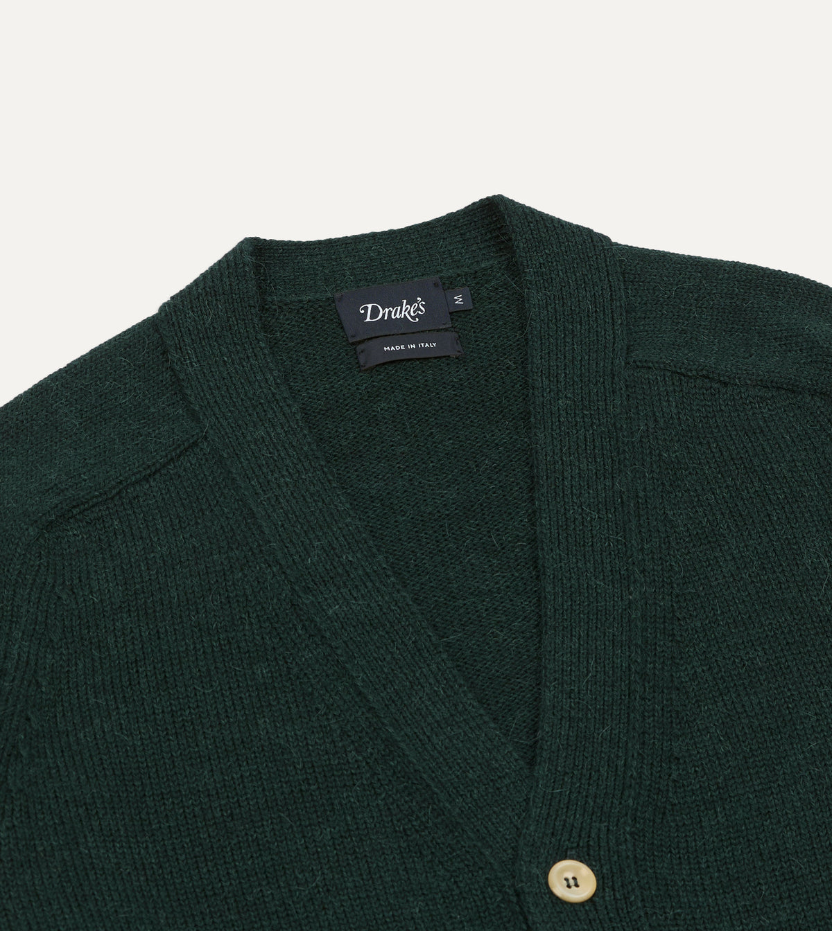 Green Wool-Alpaca 6 Button Cardigan