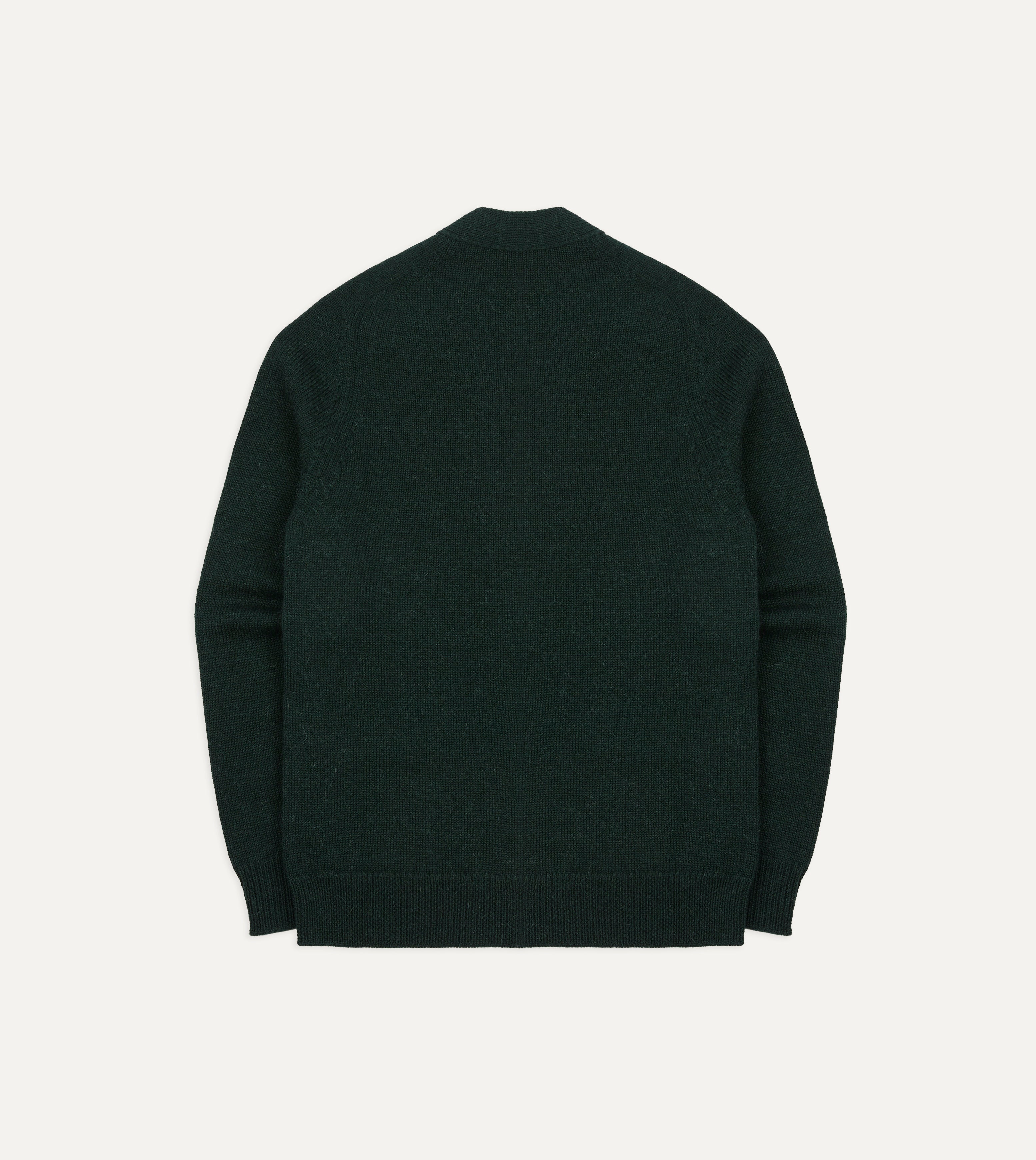 Green Wool-Alpaca 6 Button Cardigan