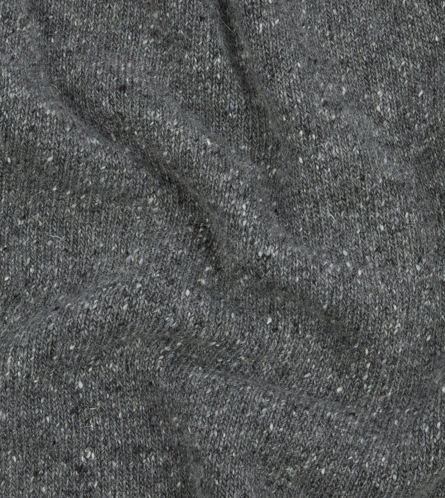 Grey Marl Mohair Wool Mock Neck Jumper