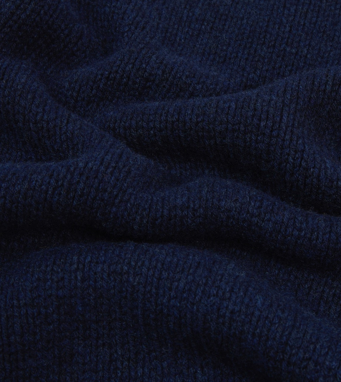 Navy Lambswool Submariner Roll Neck Jumper