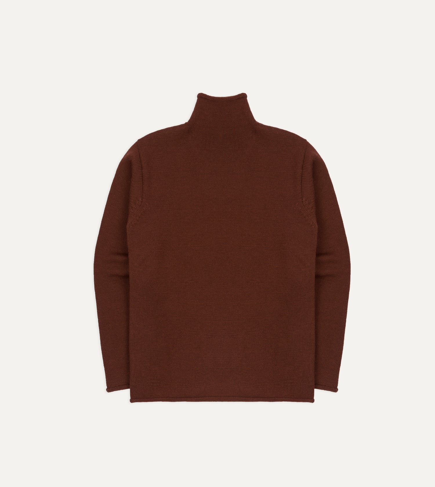 Burgundy Wool Mock Neck Jumper