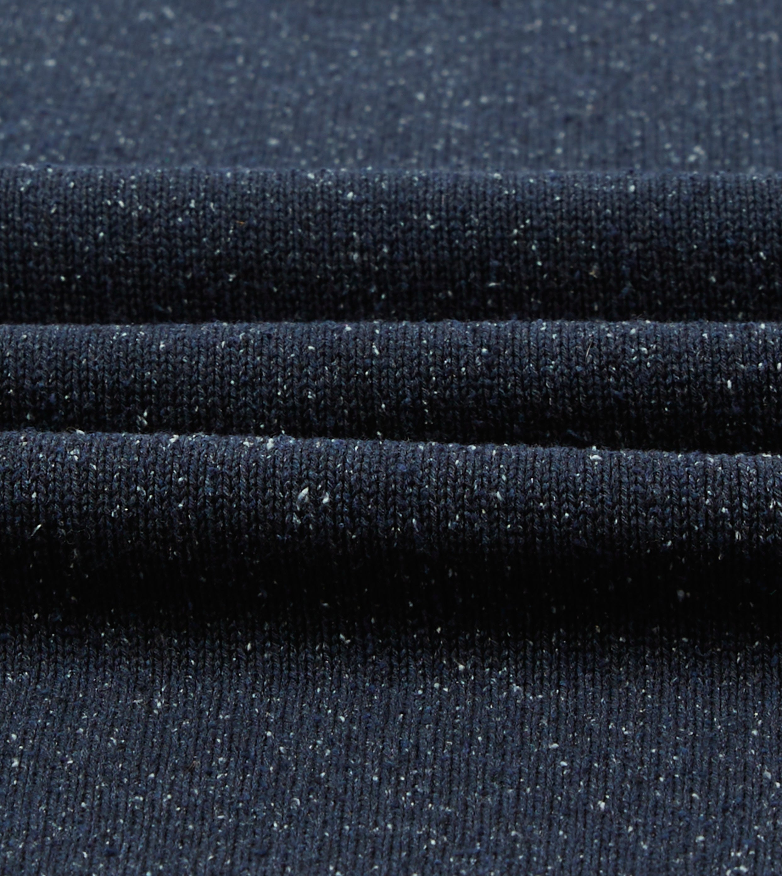 Navy Knitted Silk Short-Sleeve Polo Shirt