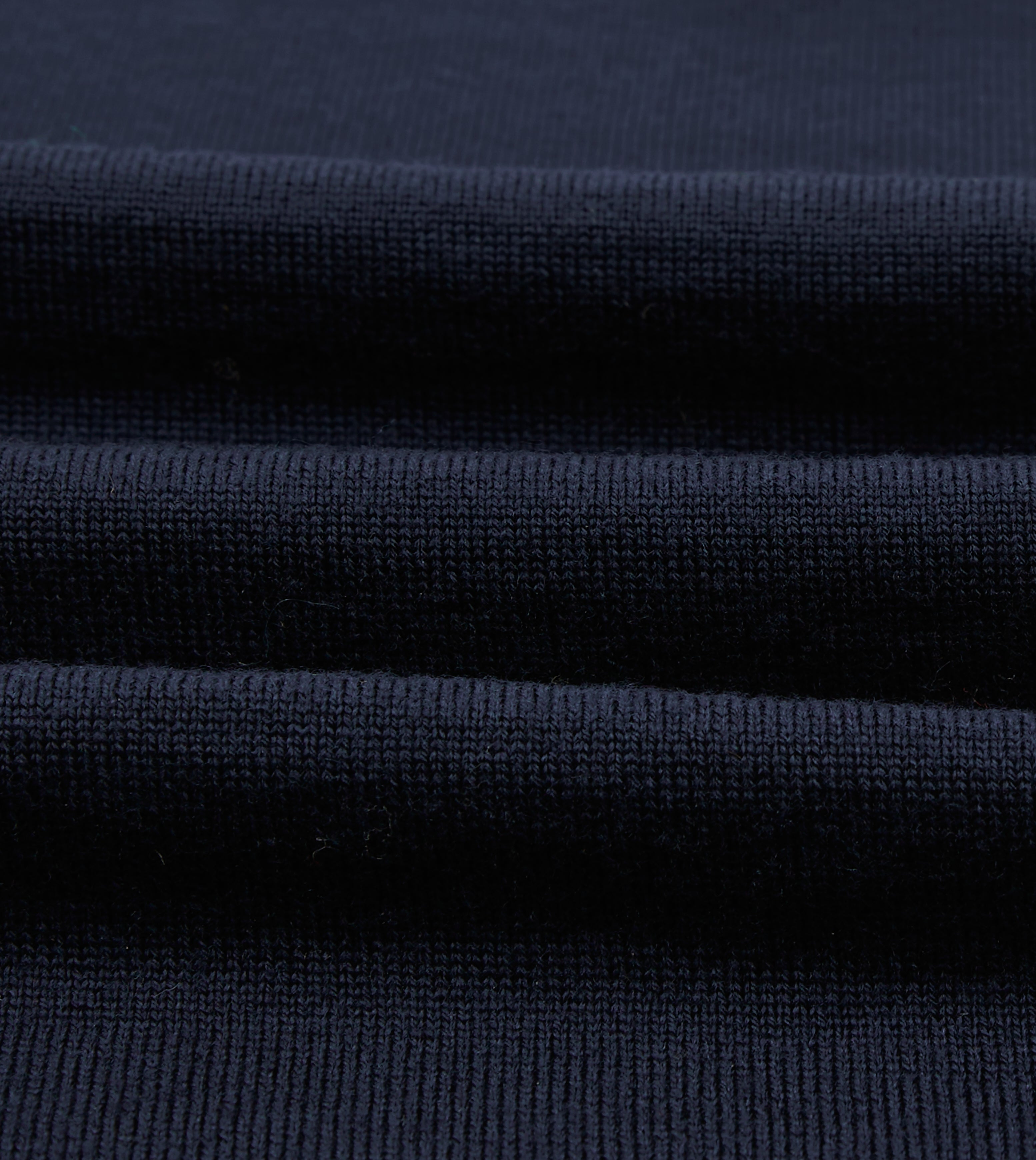 Navy Merino Wool Knitted Rugby Shirt