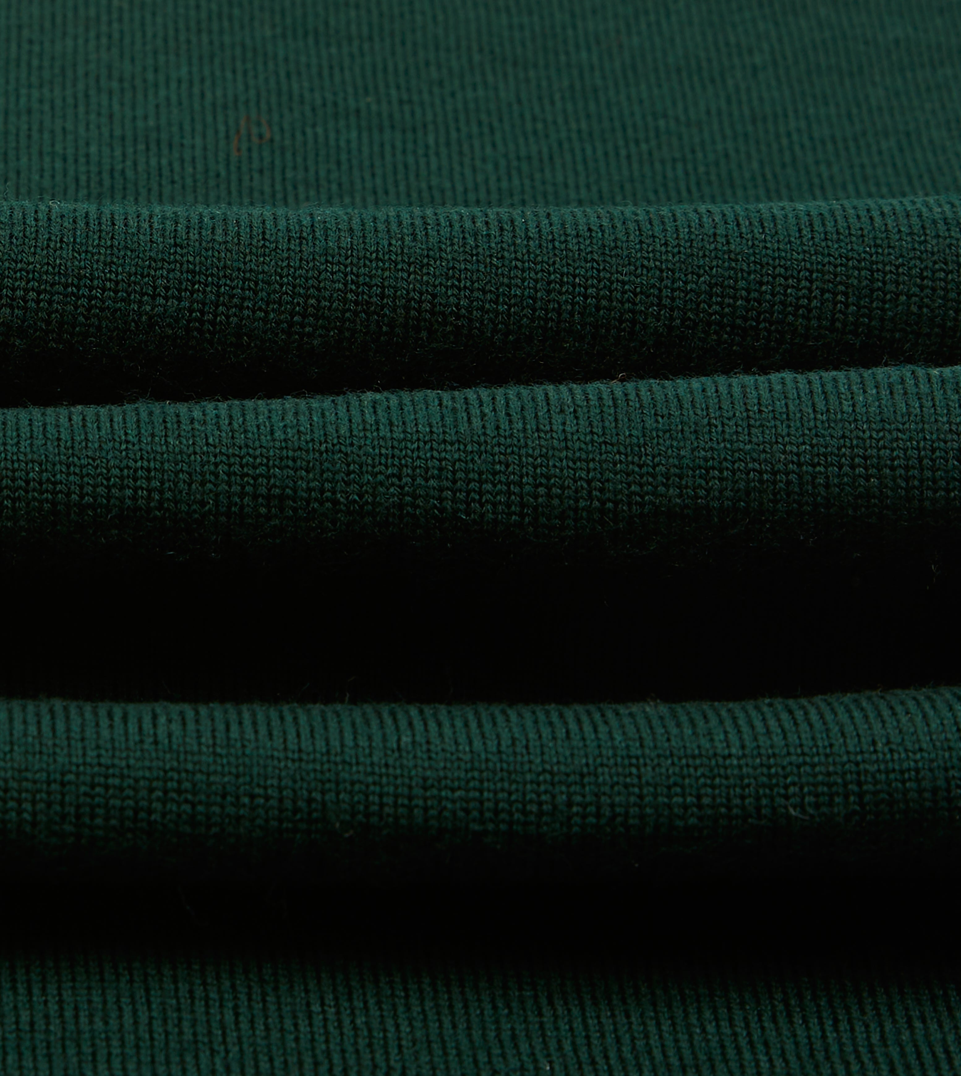 Green Merino Wool Knitted Rugby Shirt