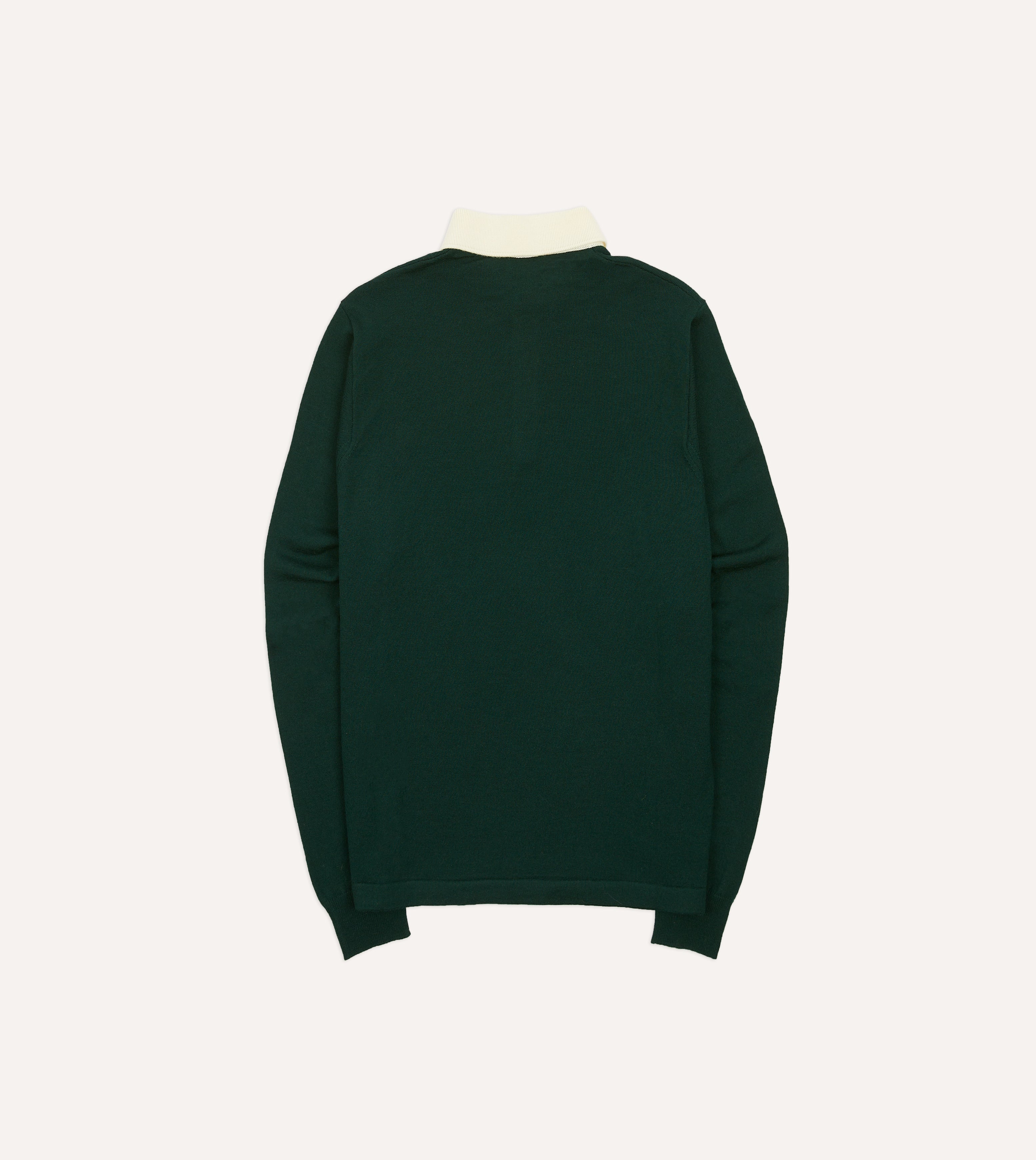 Green Merino Wool Knitted Rugby Shirt – Drakes US