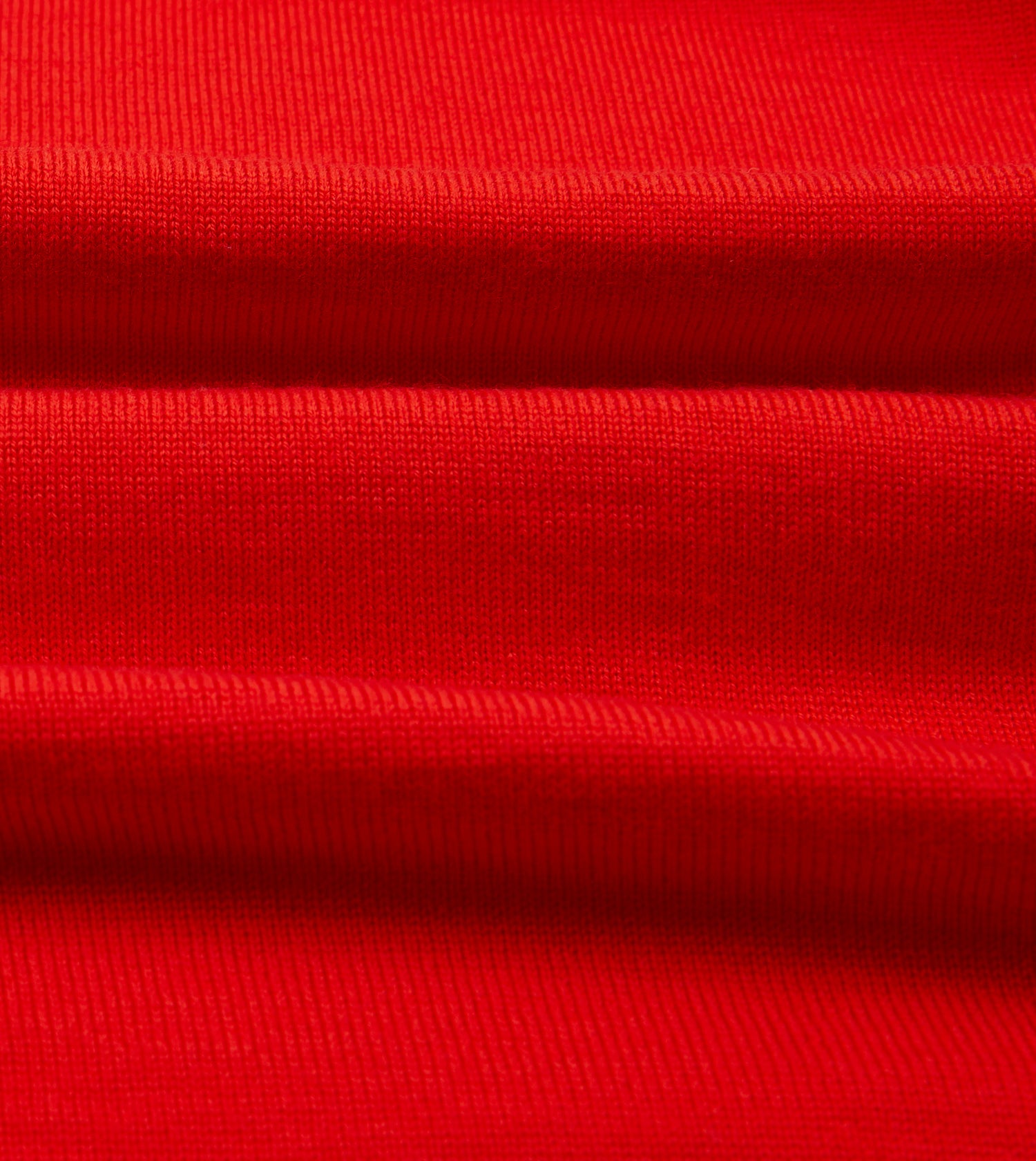 Red Merino Wool Knitted Rugby Shirt