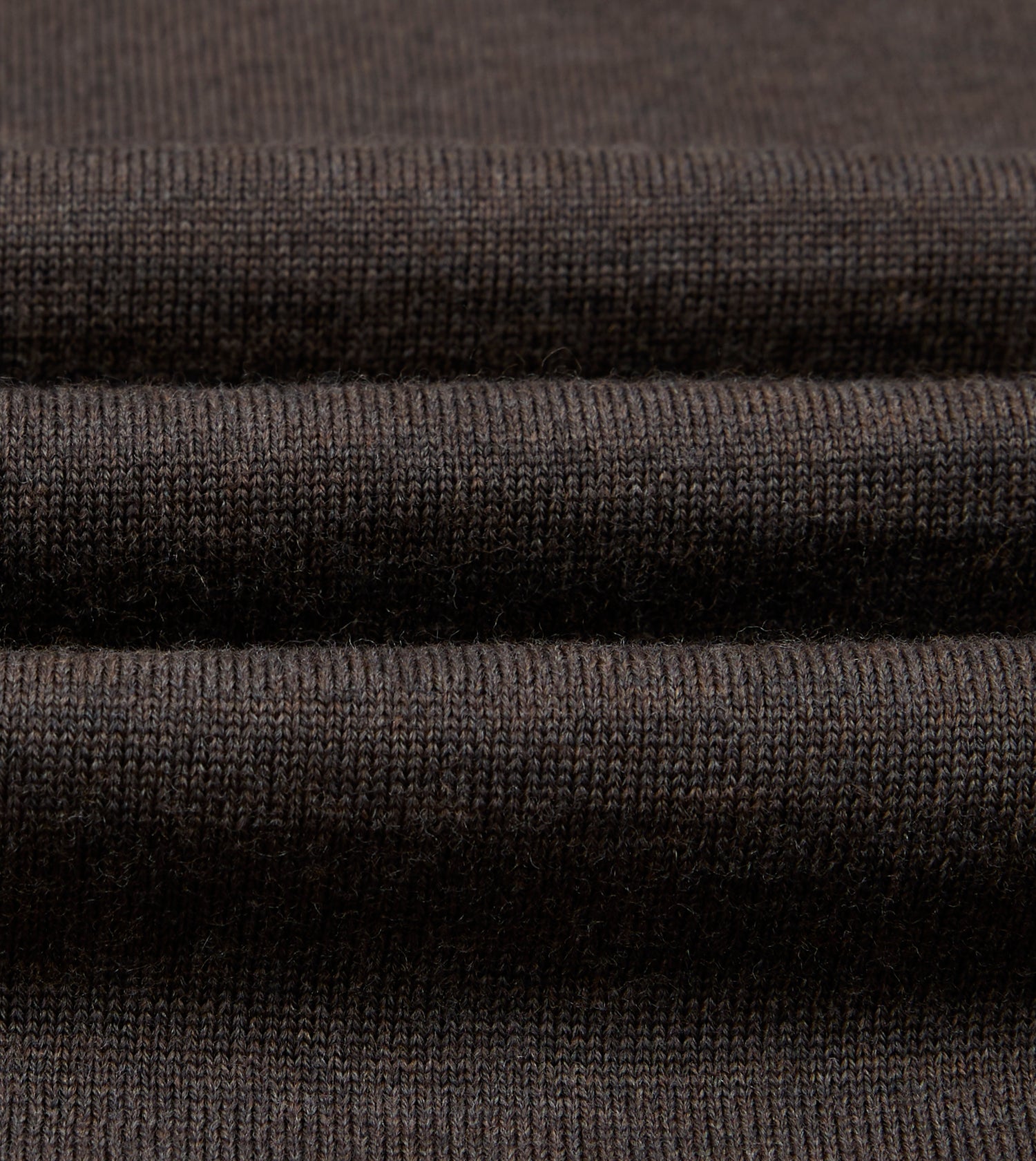 Brown Merino Wool Knitted Rugby Shirt