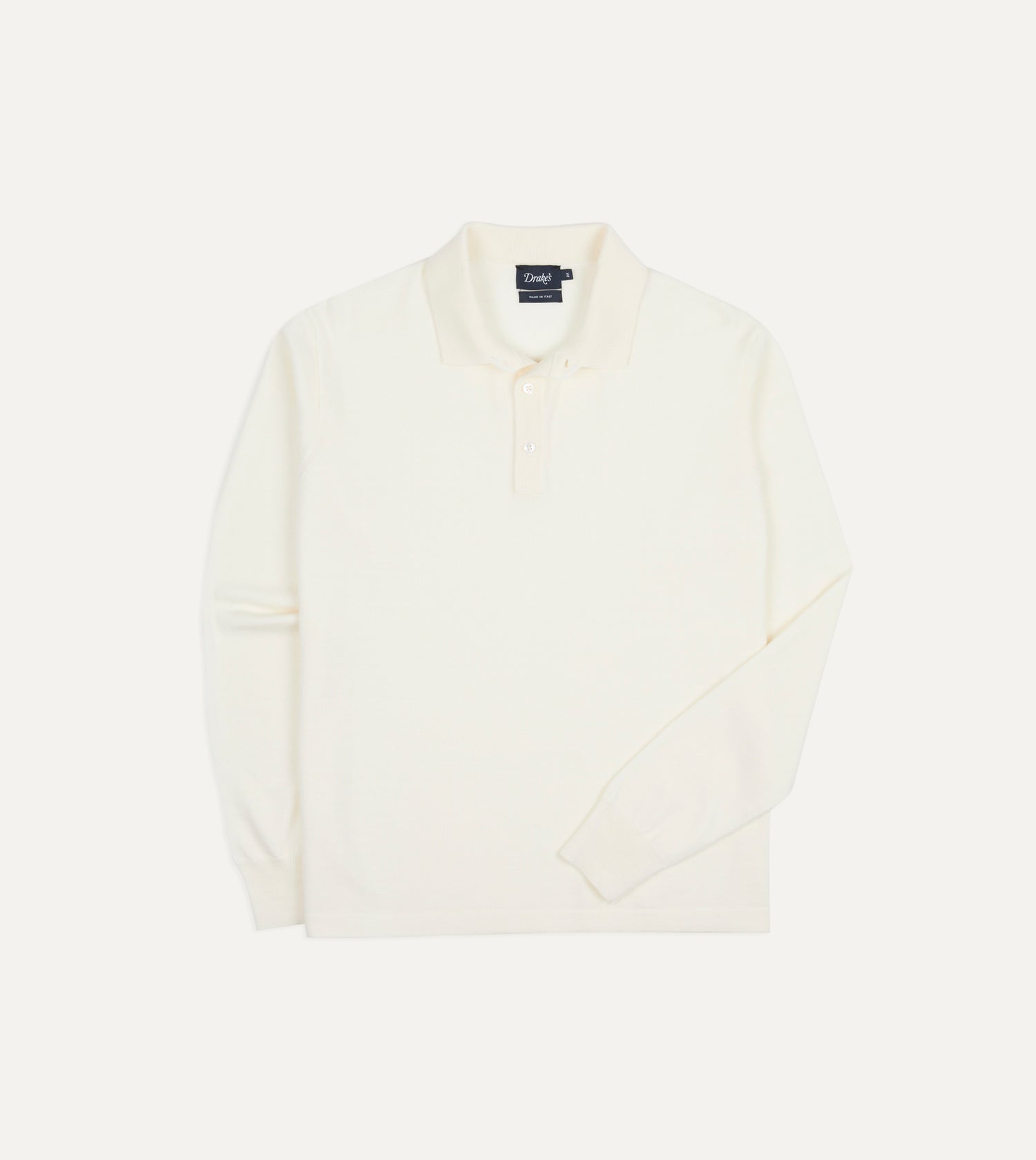 Ecru Merino Wool Knitted Rugby Shirt