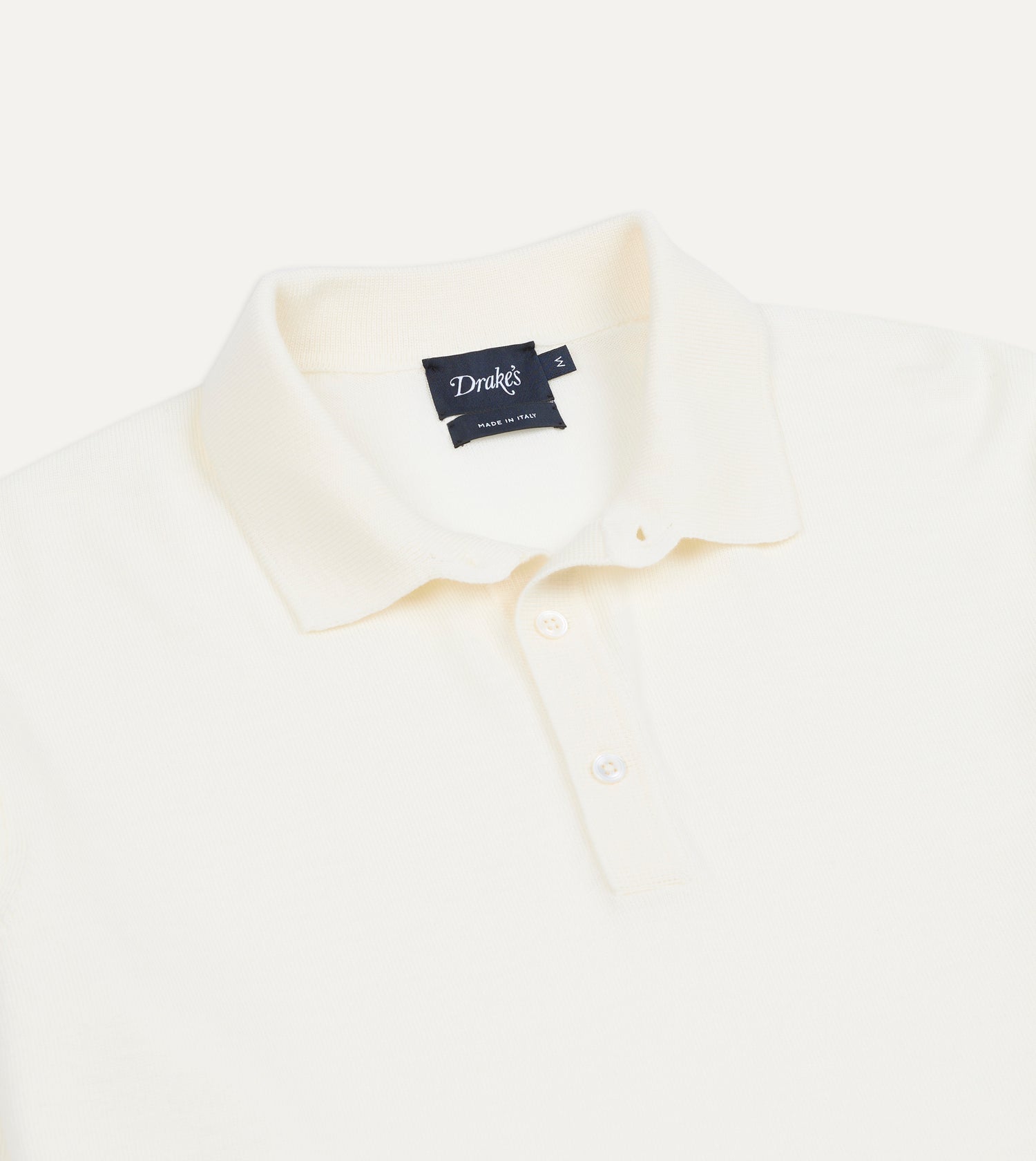 Ecru Merino Wool Knitted Rugby Shirt