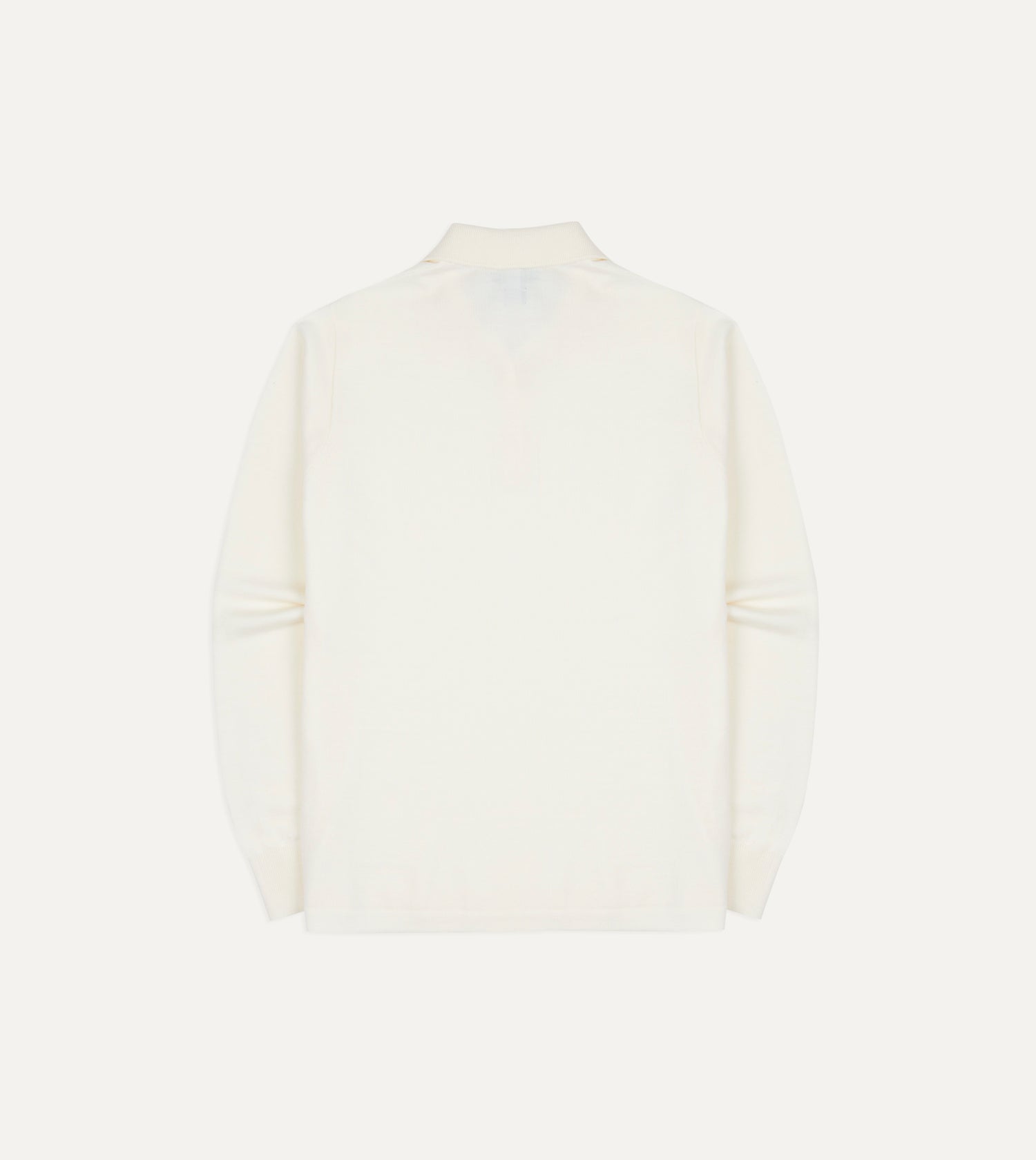Ecru Merino Wool Knitted Rugby Shirt