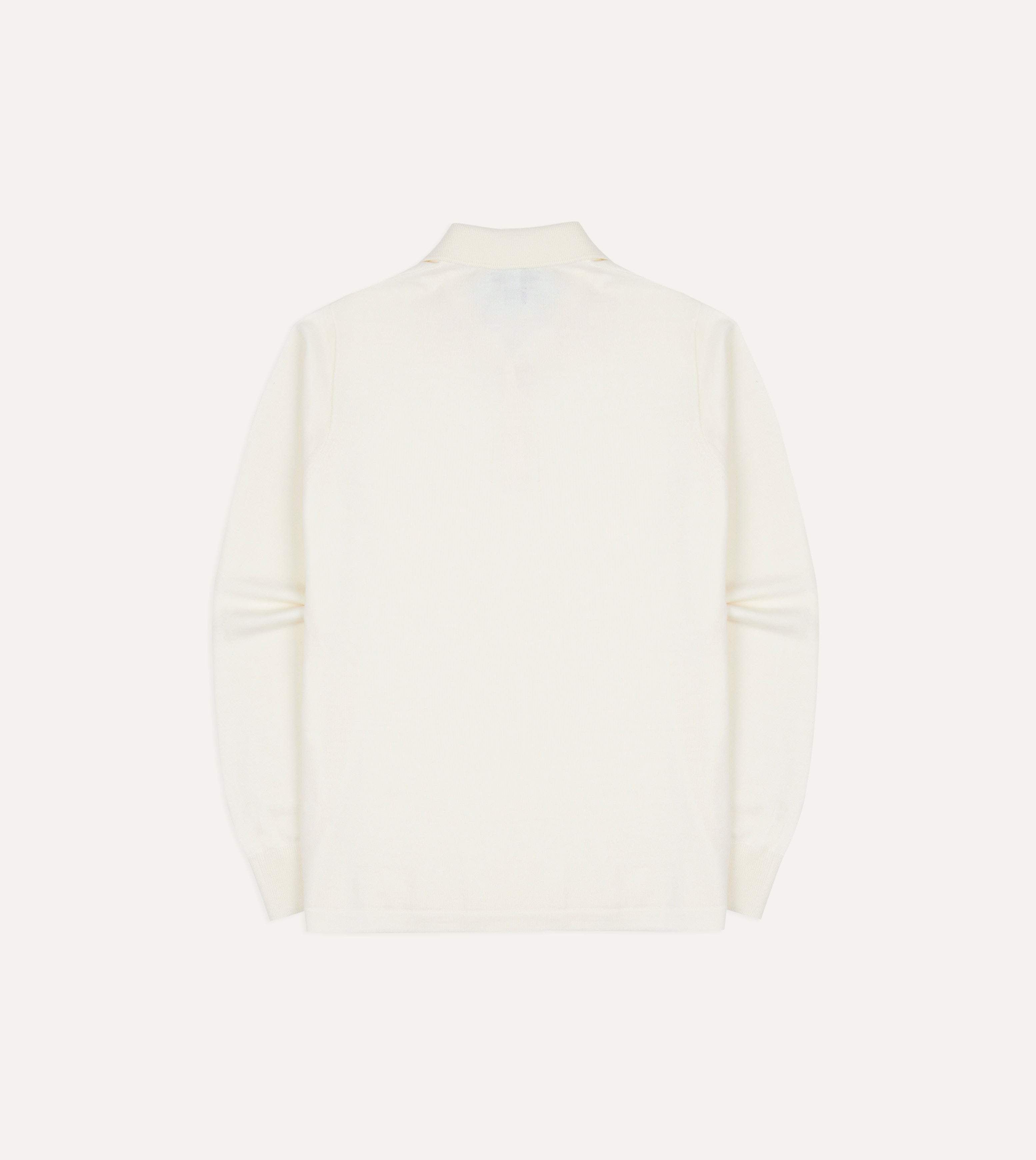 Ecru Merino Wool Knitted Rugby Shirt
