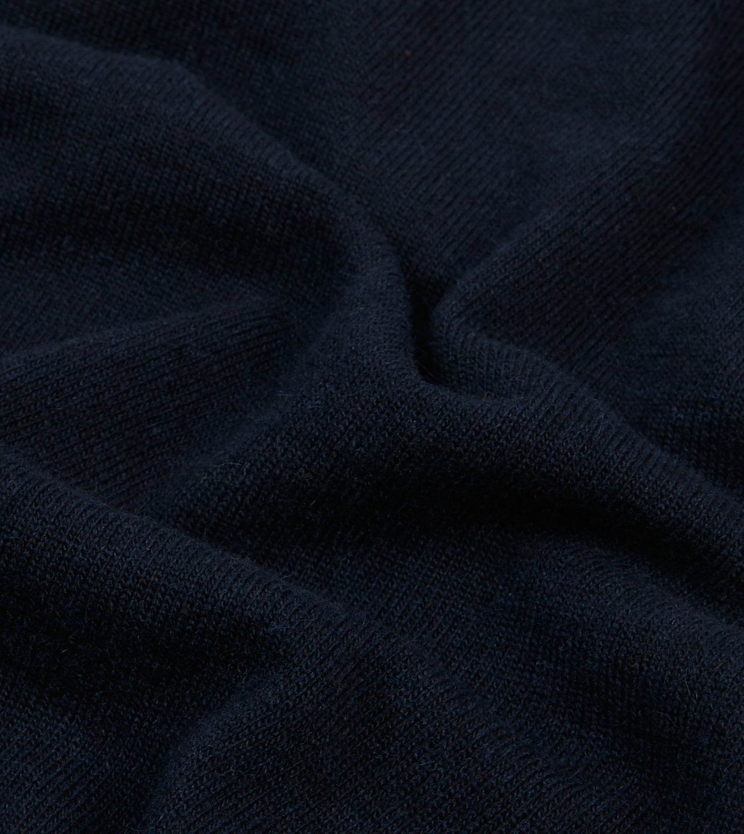 Navy Alpaca Wool Knitted Polo