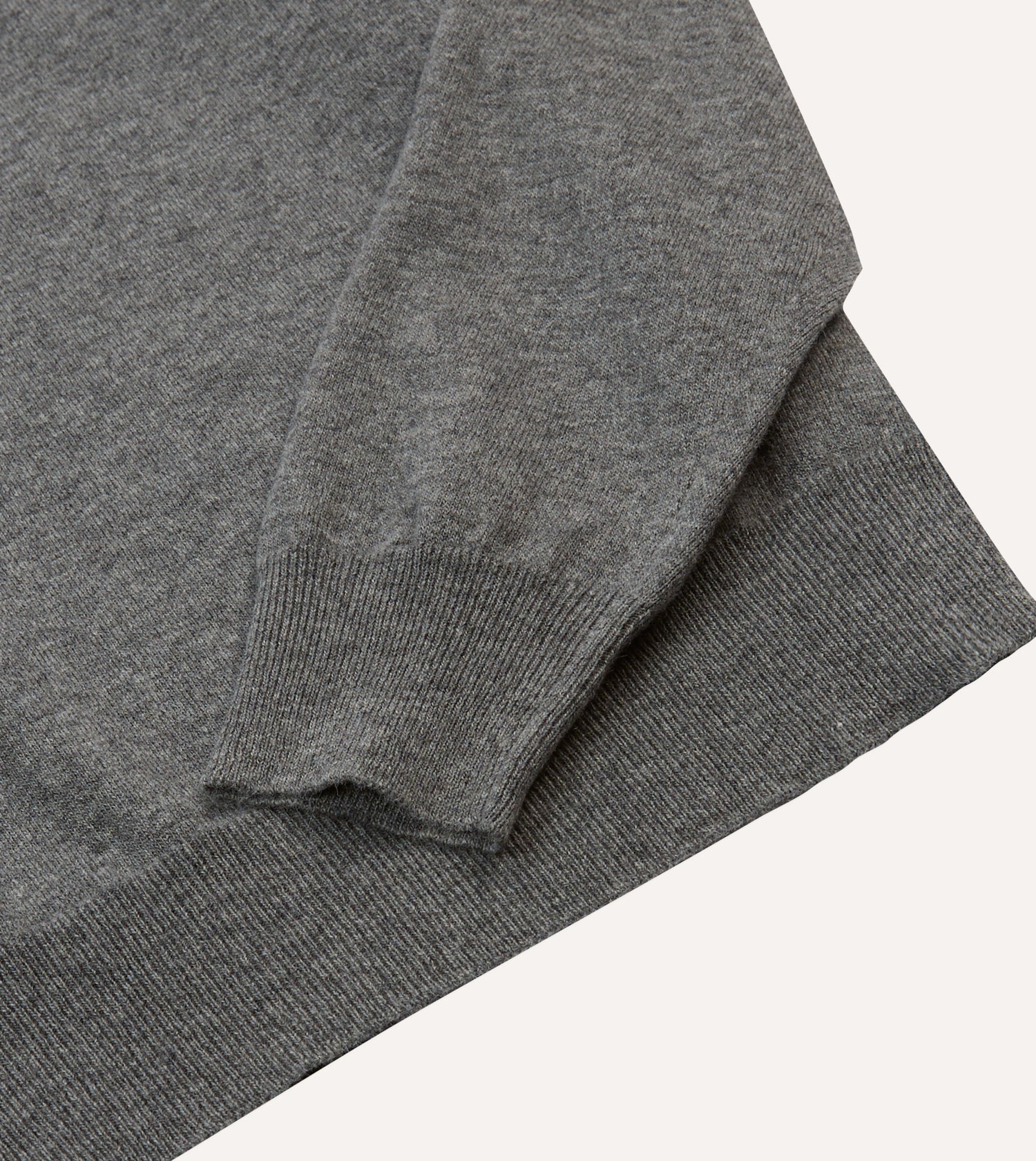 Grey Alpaca Wool Knitted Polo