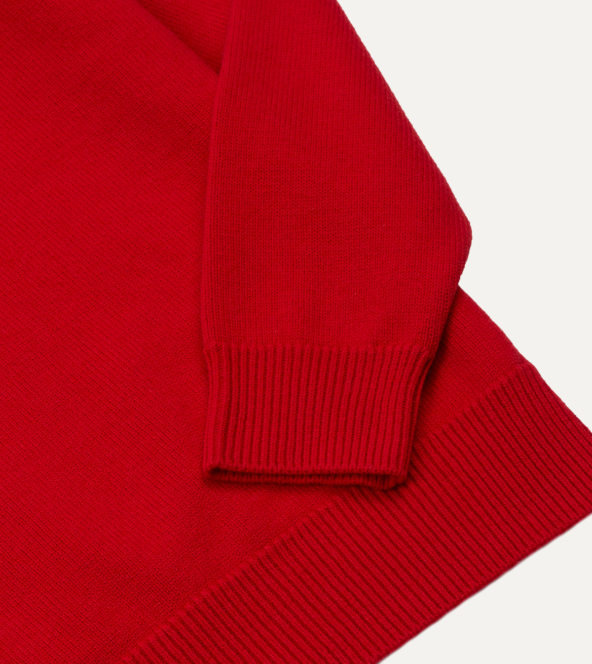Red Merino Wool Knitted Polo