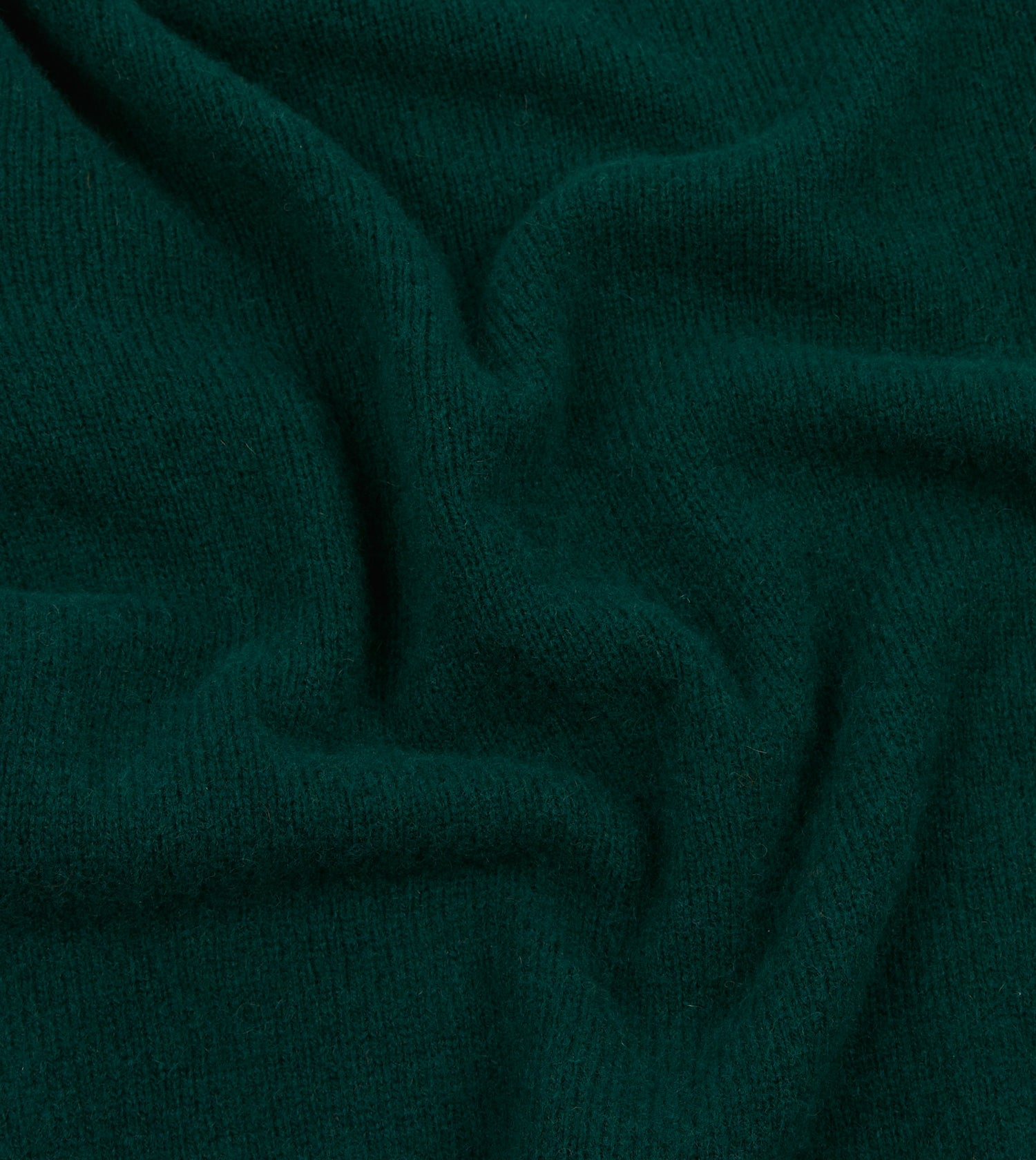 Green Brushed Shetland Mock Neck Jumper