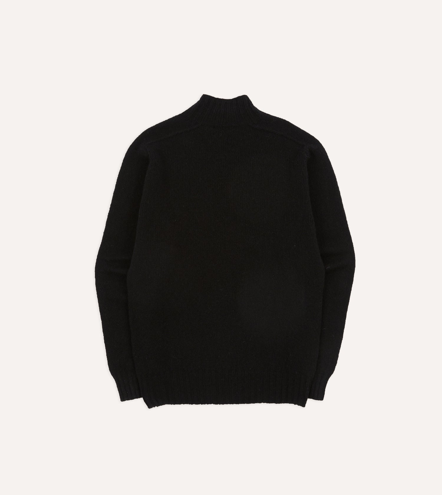 Black Brushed Shetland Mock Neck Jumper