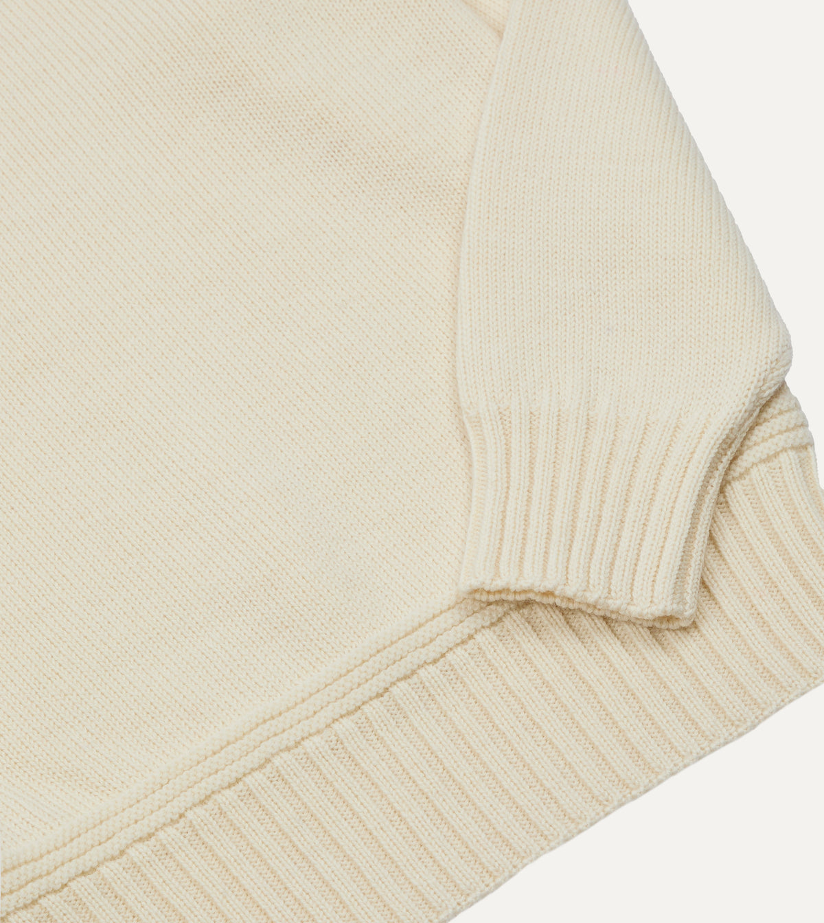 Ecru Heavyweight Mock Neck Jumper