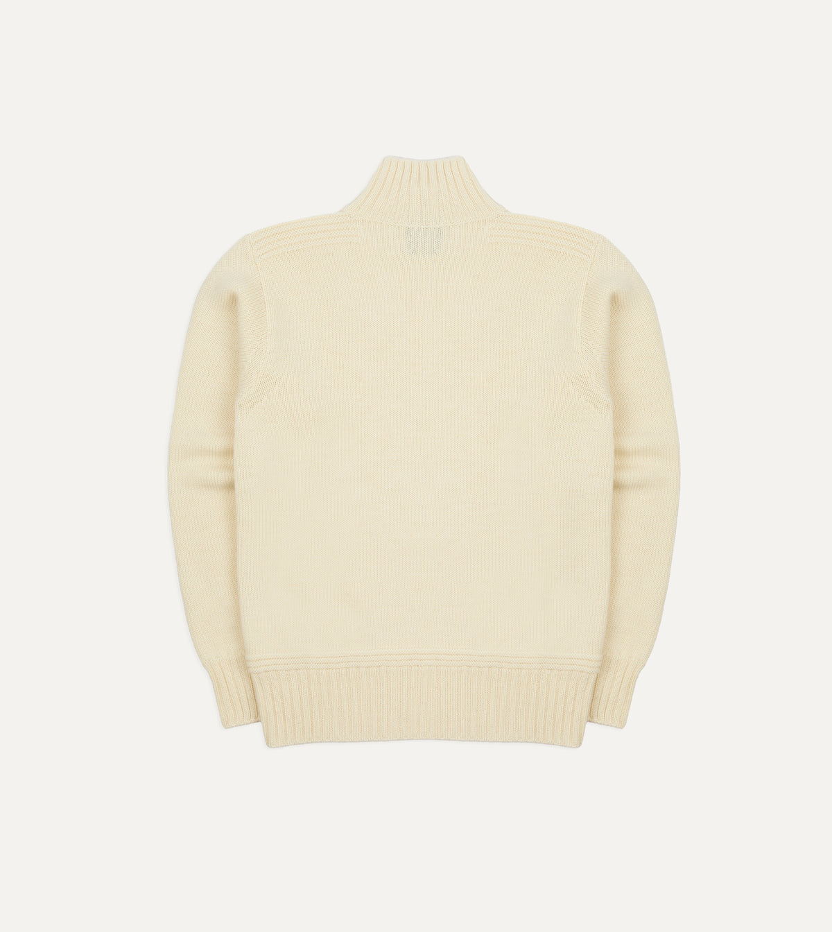 Ecru Heavyweight Mock Neck Jumper