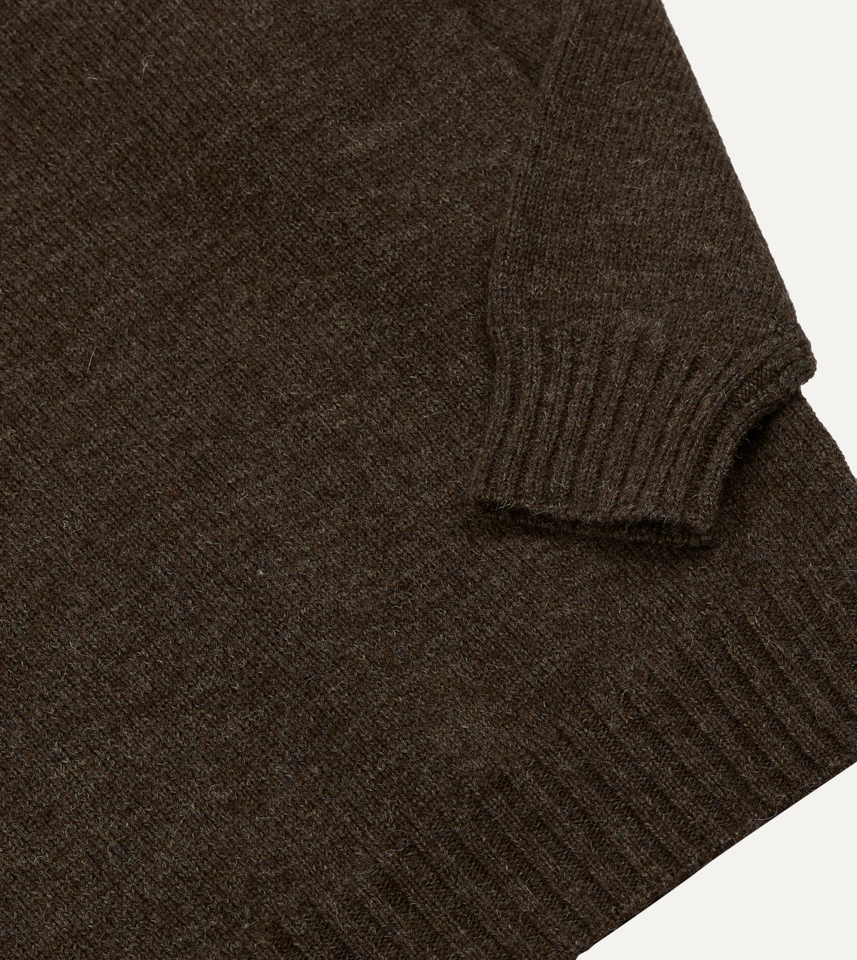 Grey Wool Fisherman's Roll Neck
