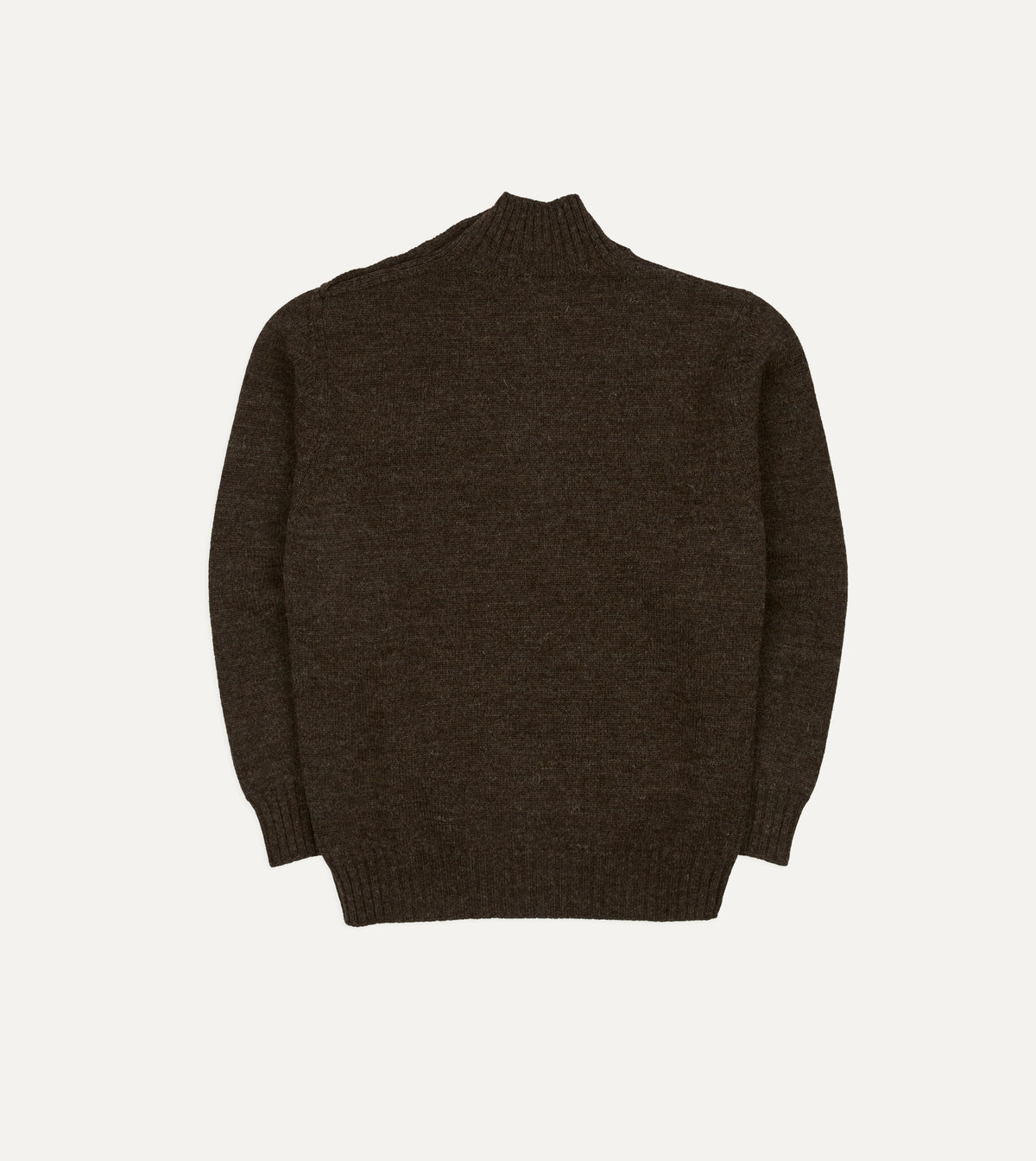 Grey Wool Fisherman's Roll Neck