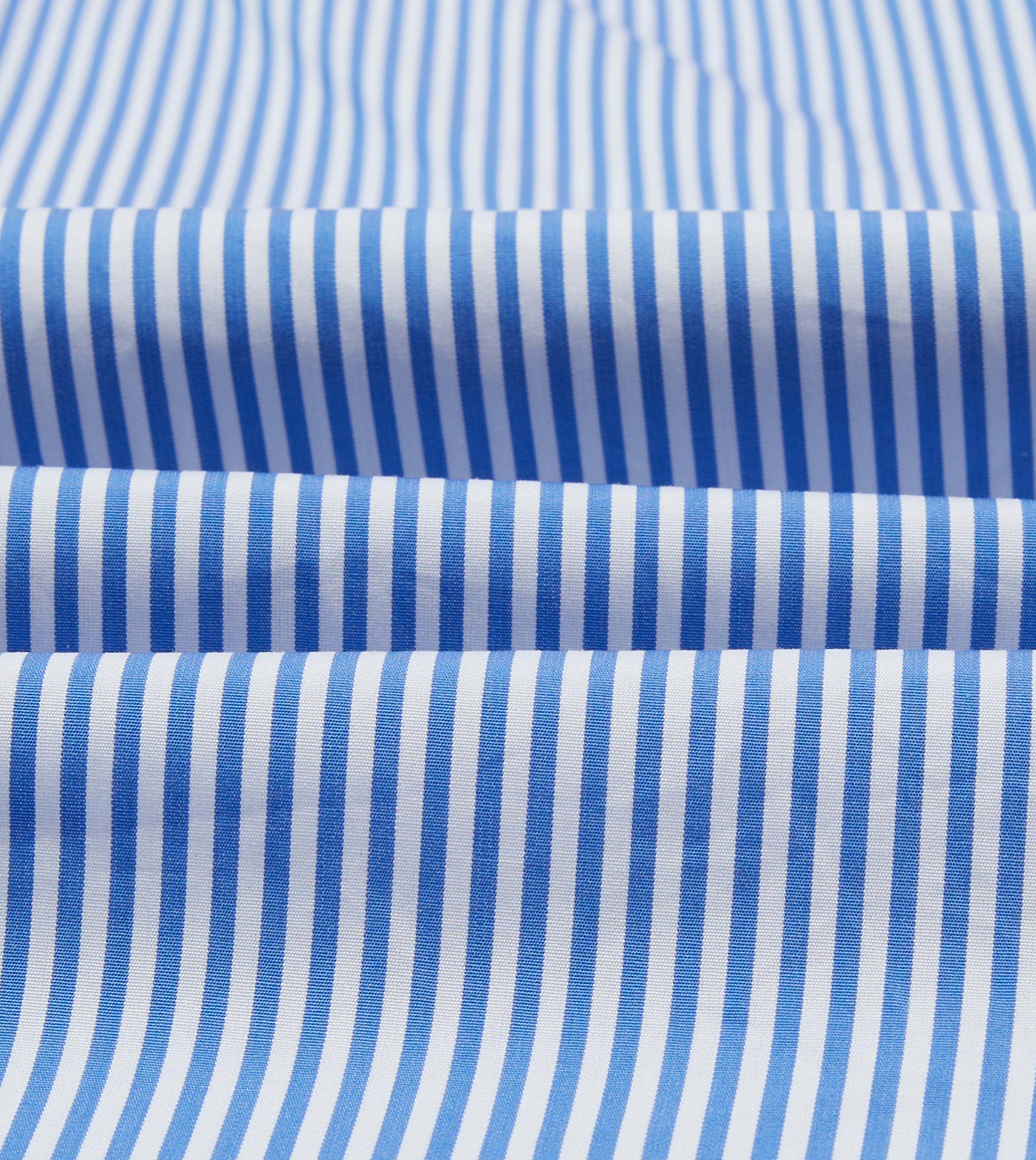 Blue Bengal Stripe Cotton Poplin Button-Down Shirt