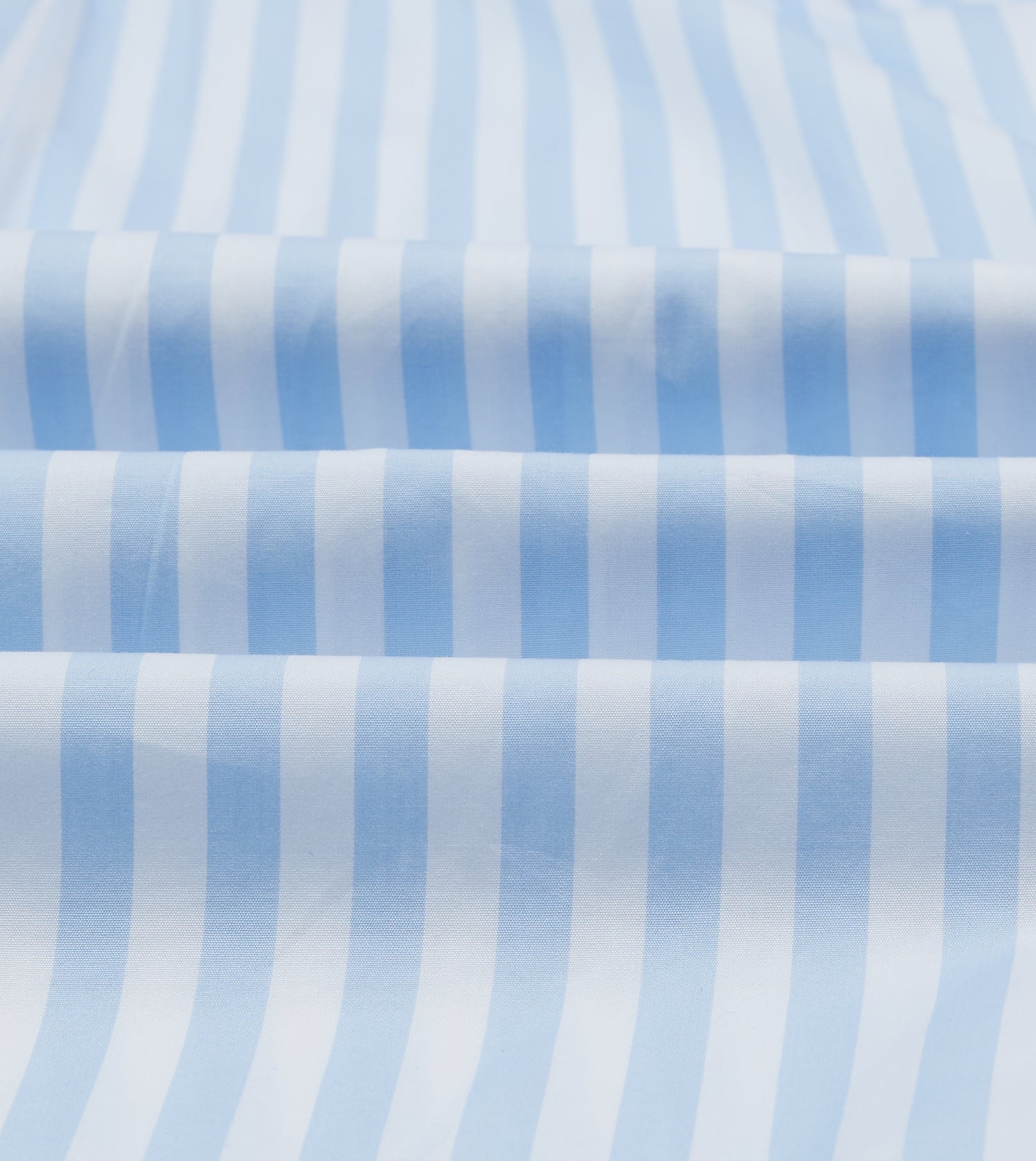 Blue Broad Stripe Cotton Poplin Button-Down Shirt