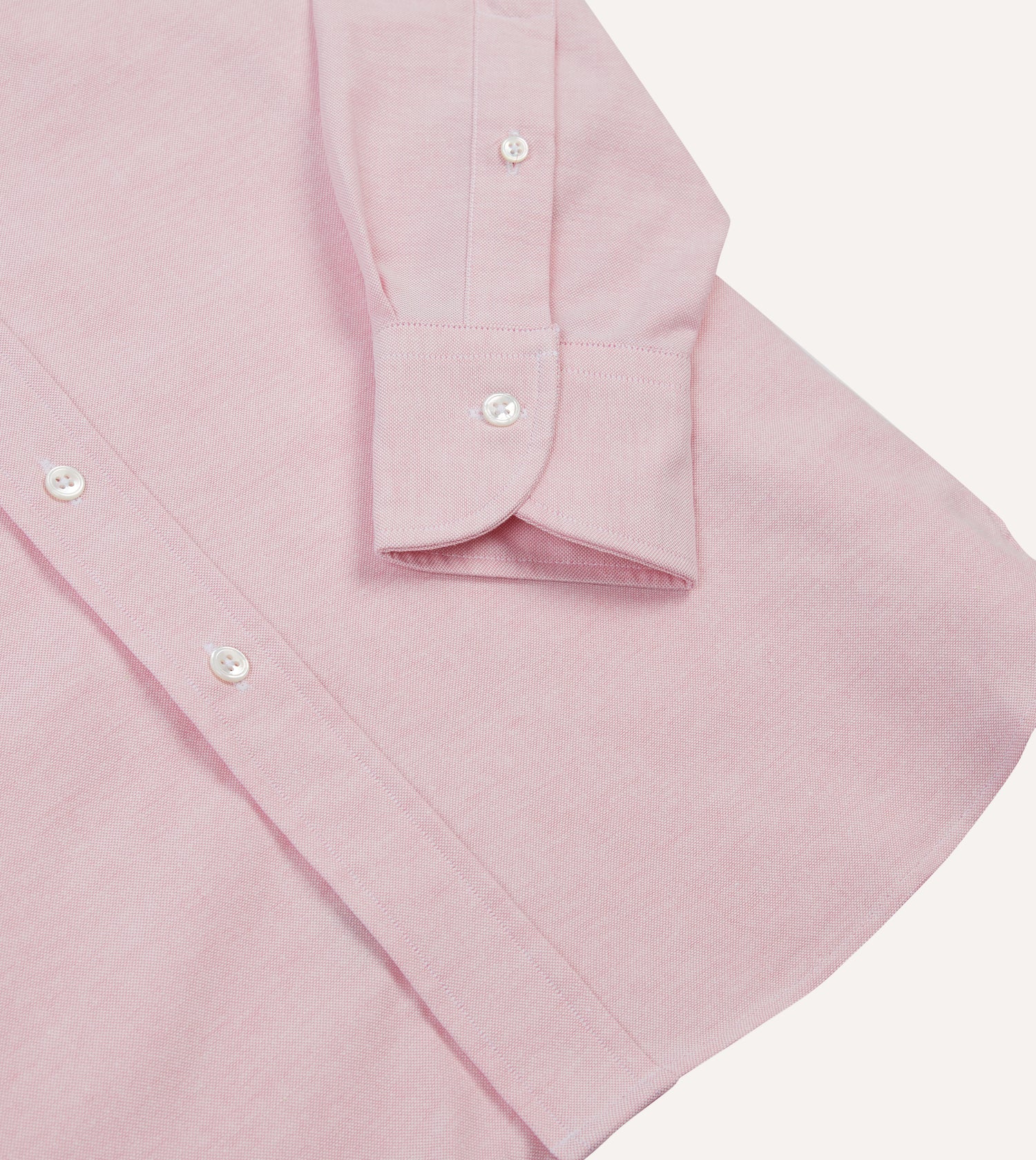 Bright Pink Cotton Oxford Cloth Button-Down Shirt