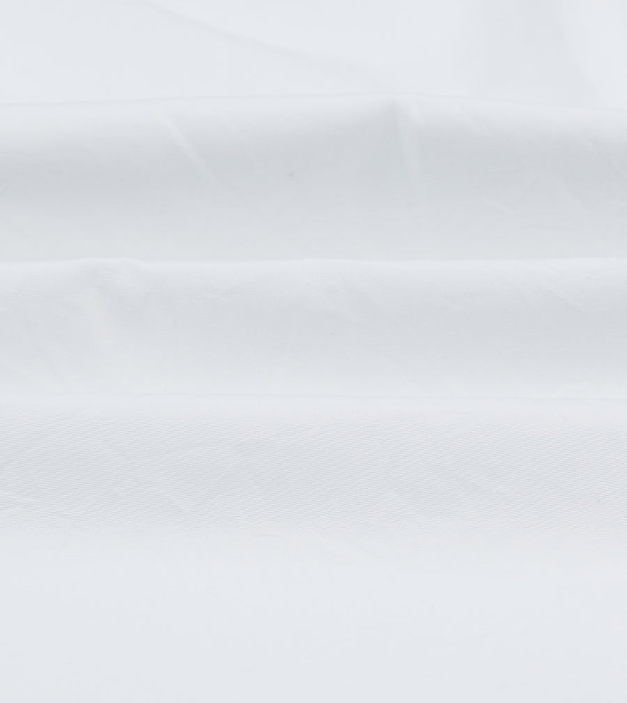 White Cotton Pocket Poplin Button-Down Shirt