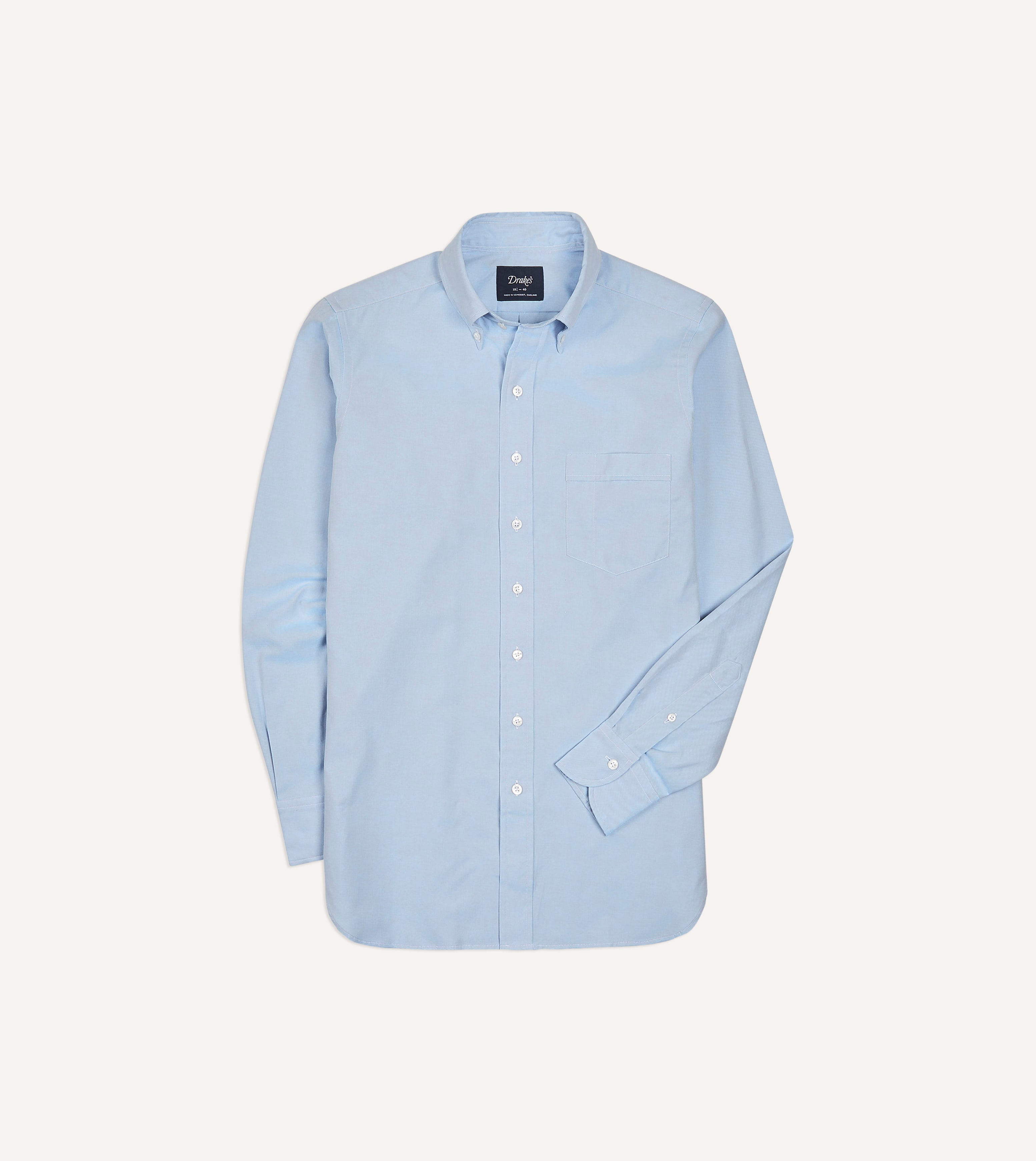 Blue Pinpoint Oxford Cotton Cloth Button-Down Shirt