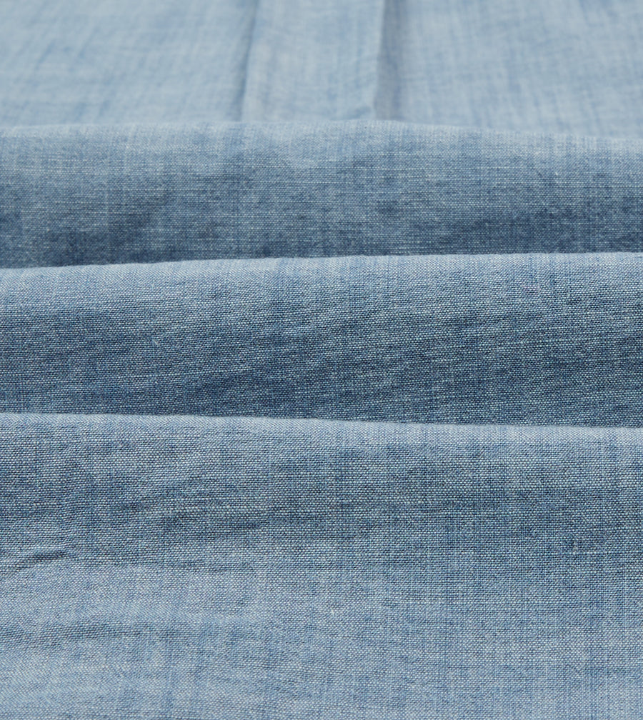 Light Blue Cotton Chambray Button-Down Shirt