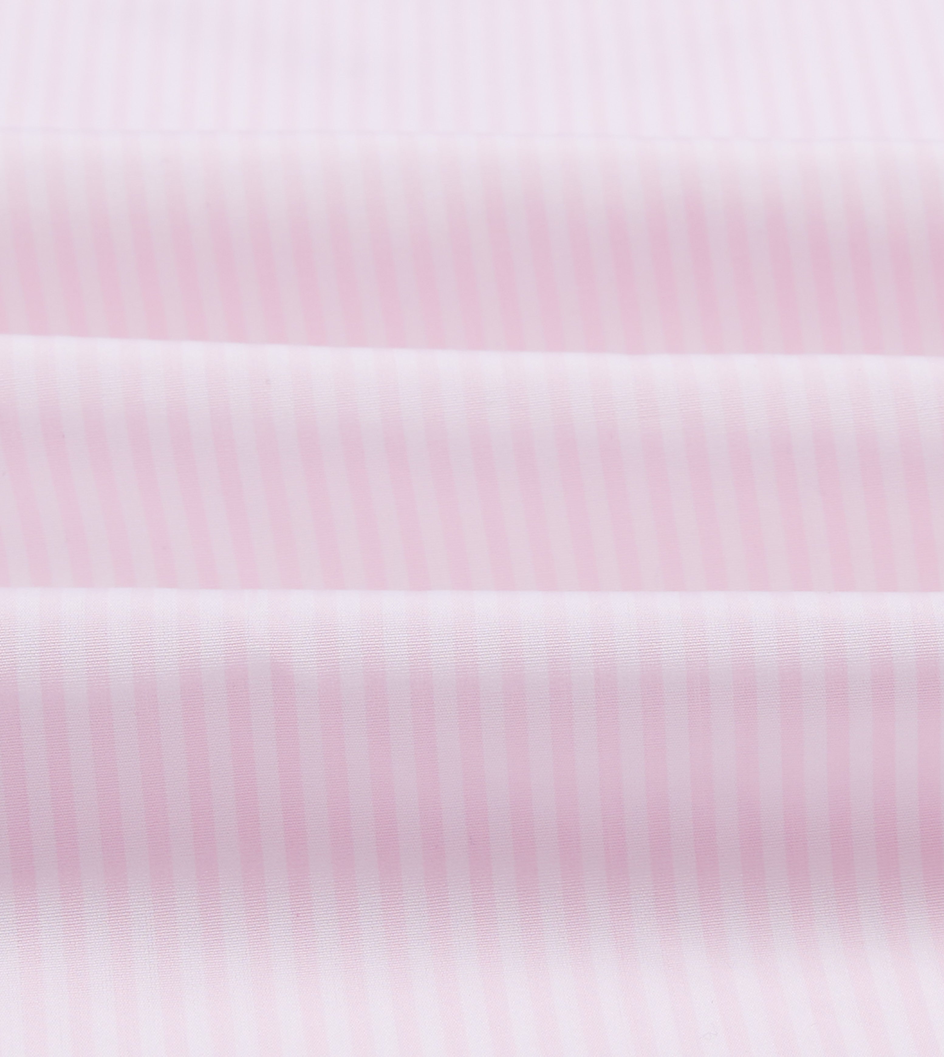 Pink Narrow Stripe Cotton Poplin Button-Down Shirt