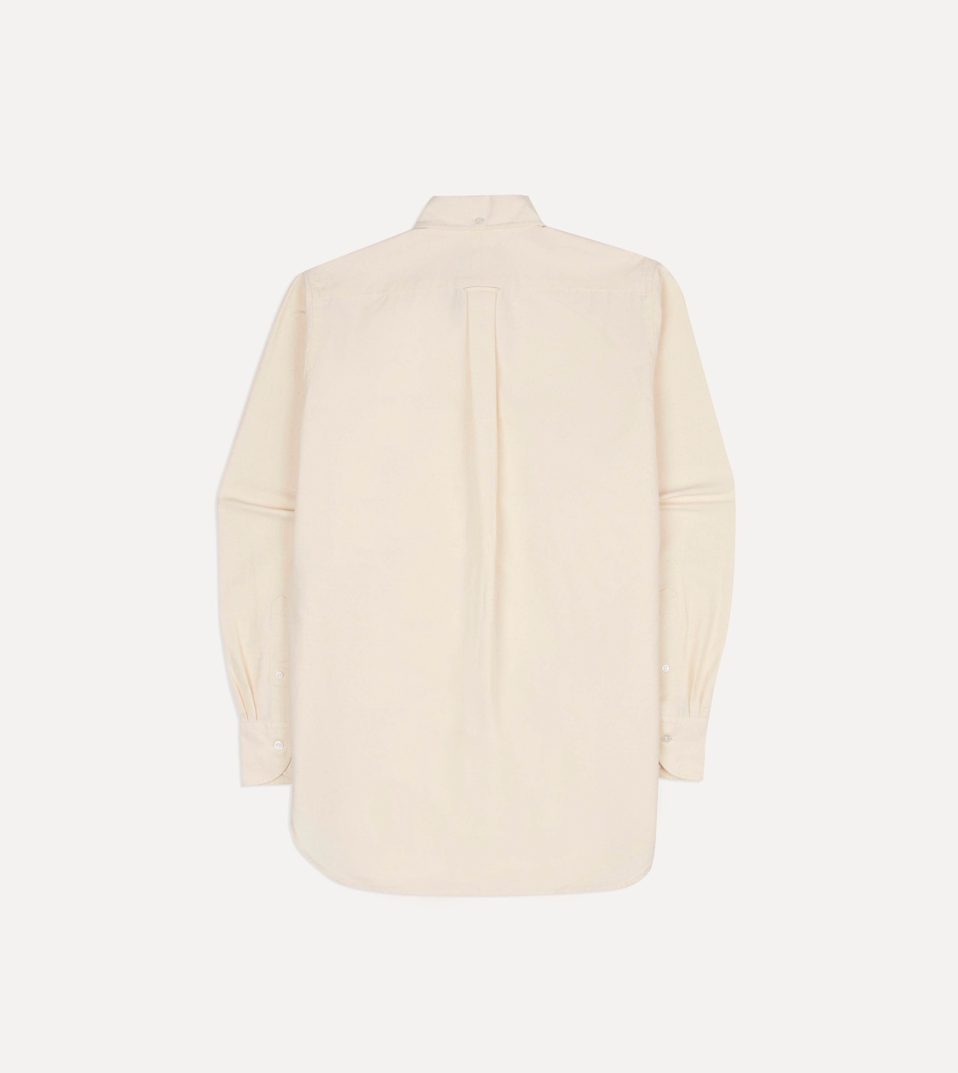 BEAMS F & Drake's Ecru Oxford Cotton Cloth Button-Down Shirt