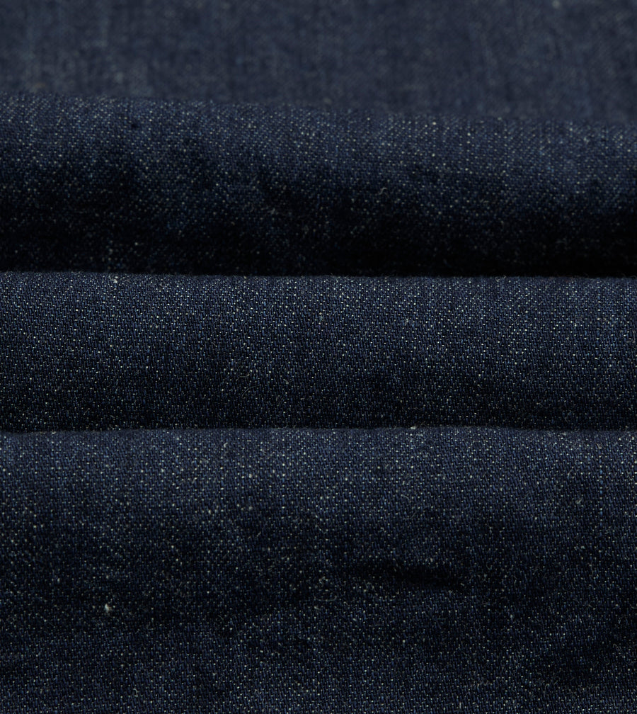 Indigo Rinse Denim Button-Down Shirt