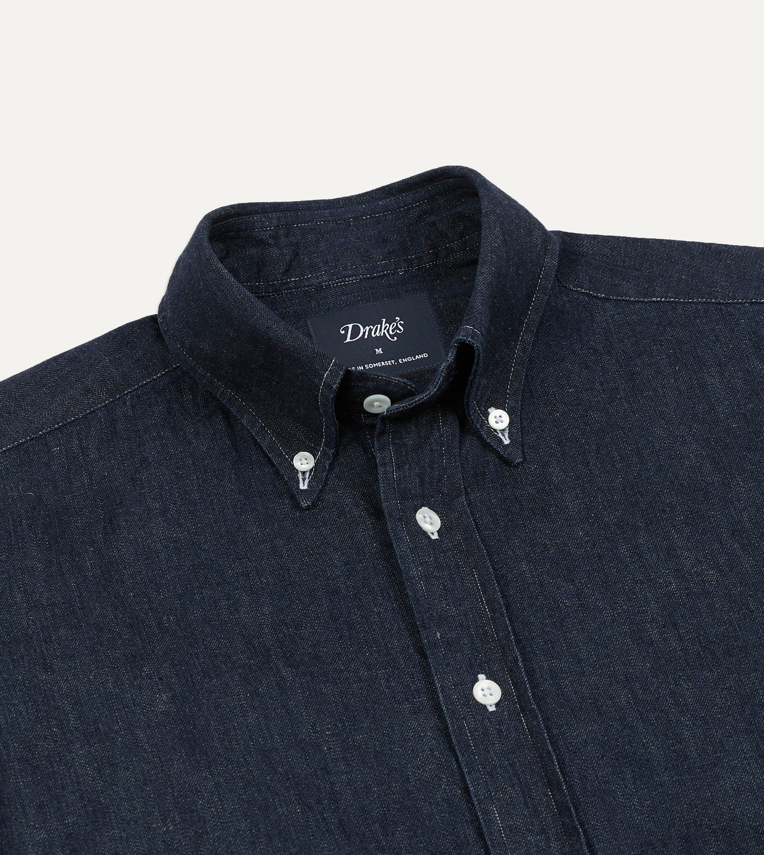 Indigo Rinse Denim Button-Down Shirt