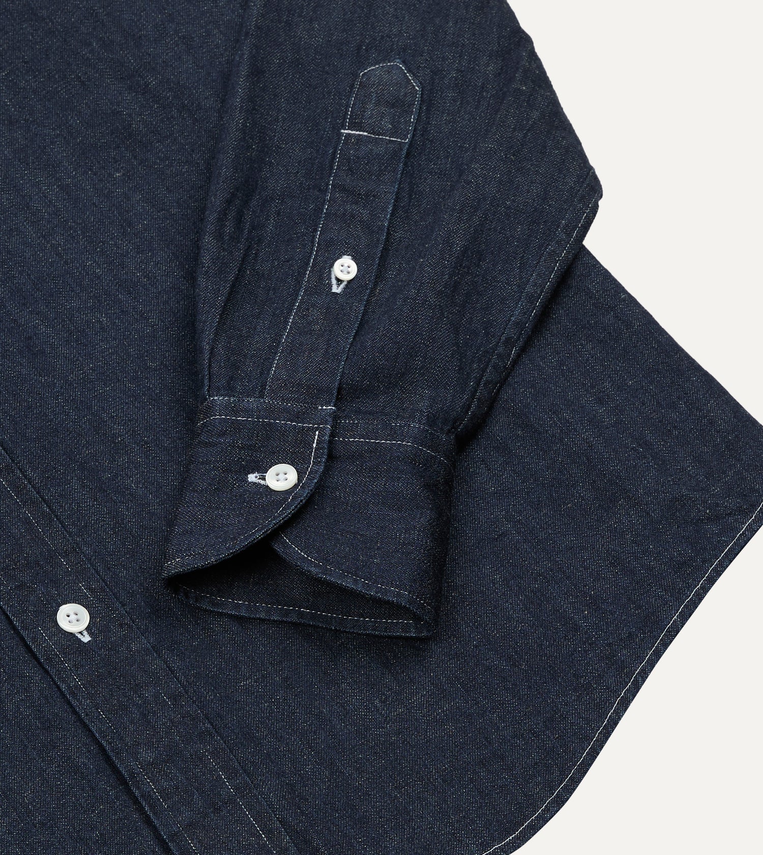 Indigo Rinse Denim Button-Down Shirt