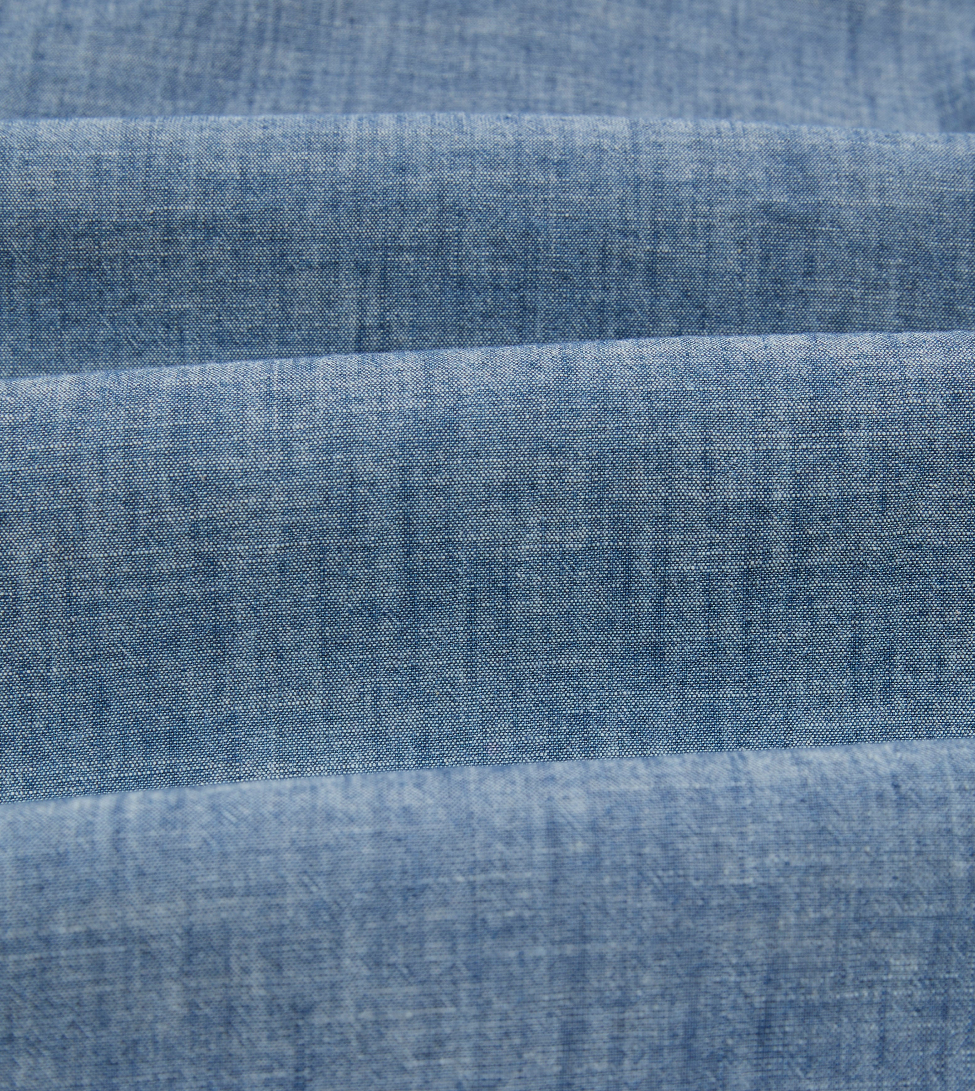 Blue Chambray Long Point Collar Shirt