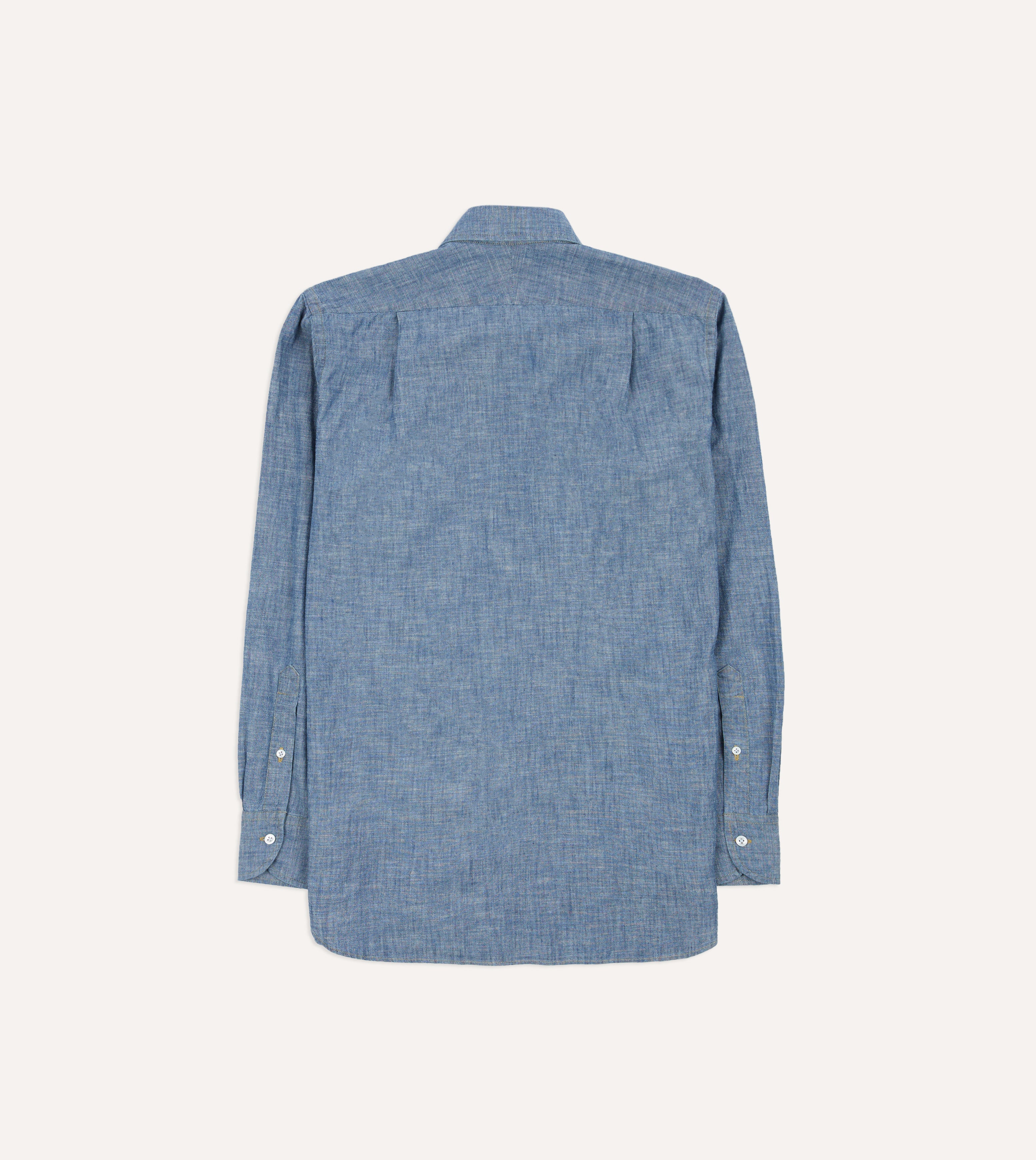 Blue Chambray Long Point Collar Shirt