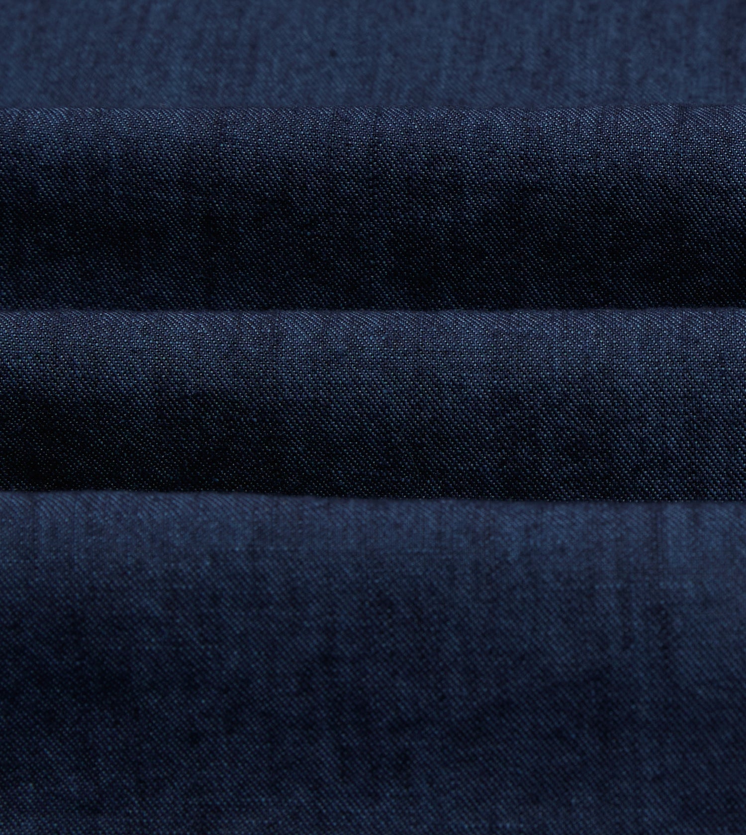 Navy Cotton Linen Two-Pocket Work Shirt