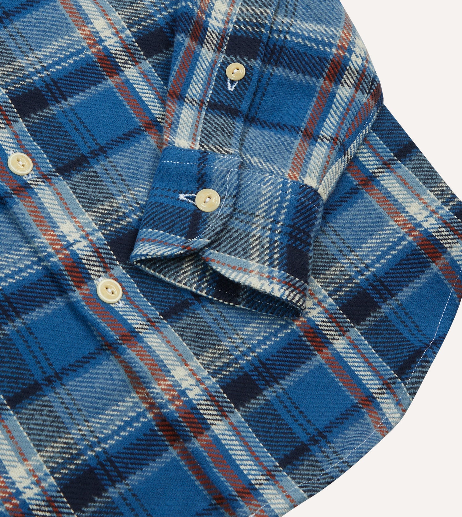 Navy Check Heavy Cotton Two-Pocket Work Shirt