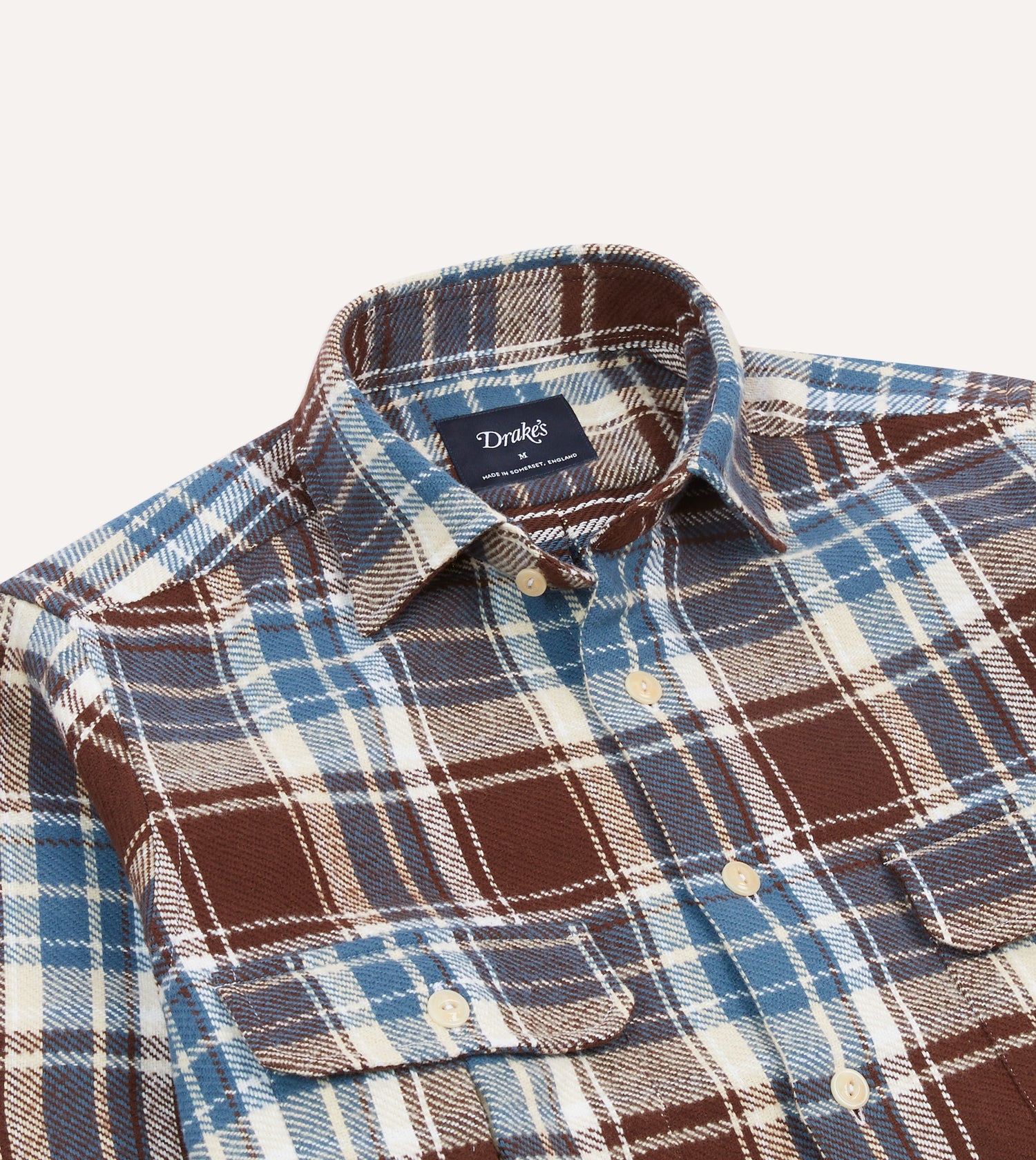 Blue Check Heavy Cotton Two-Pocket Work Shirt