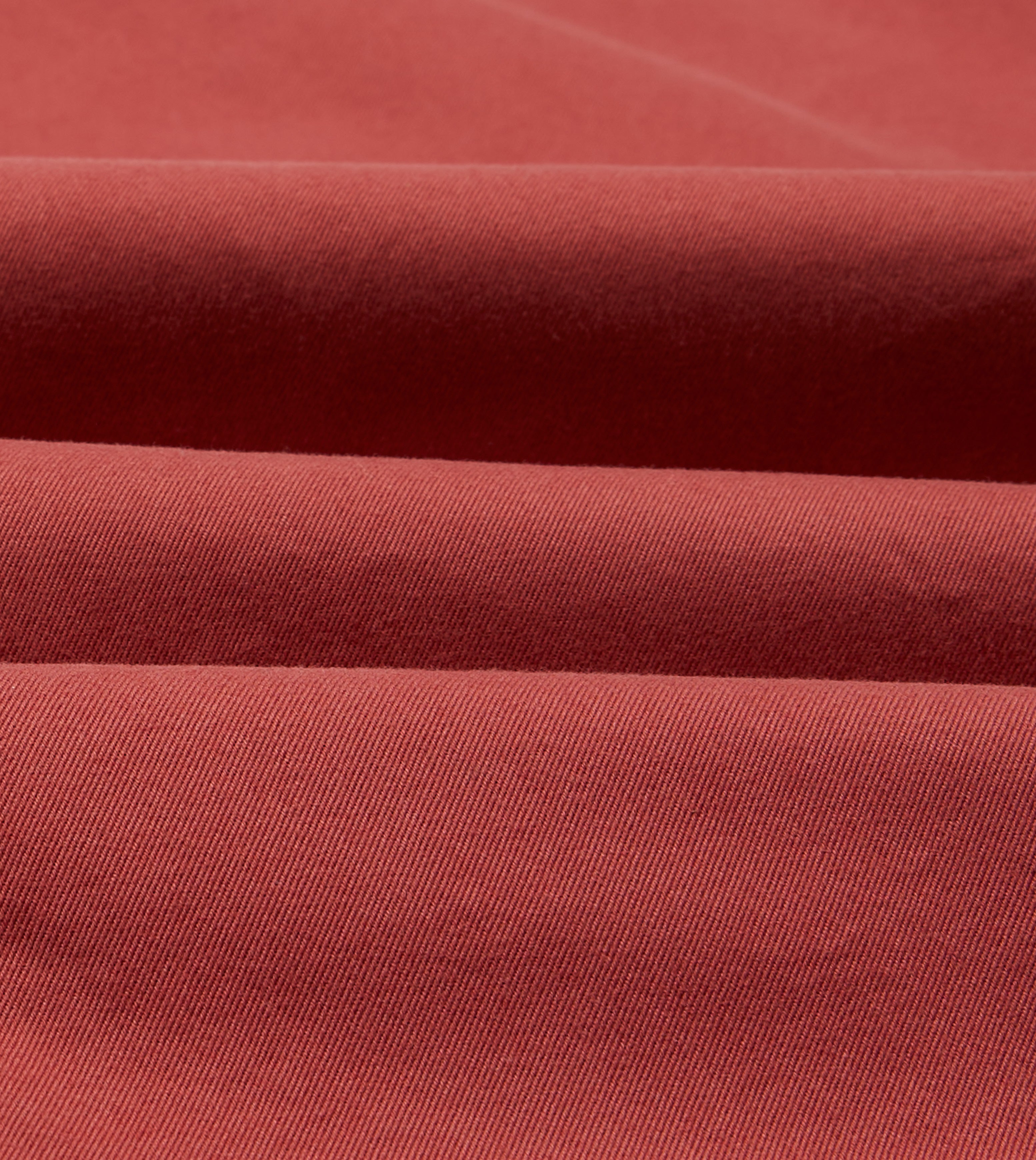 Red Cotton Long Point Collar Work Shirt